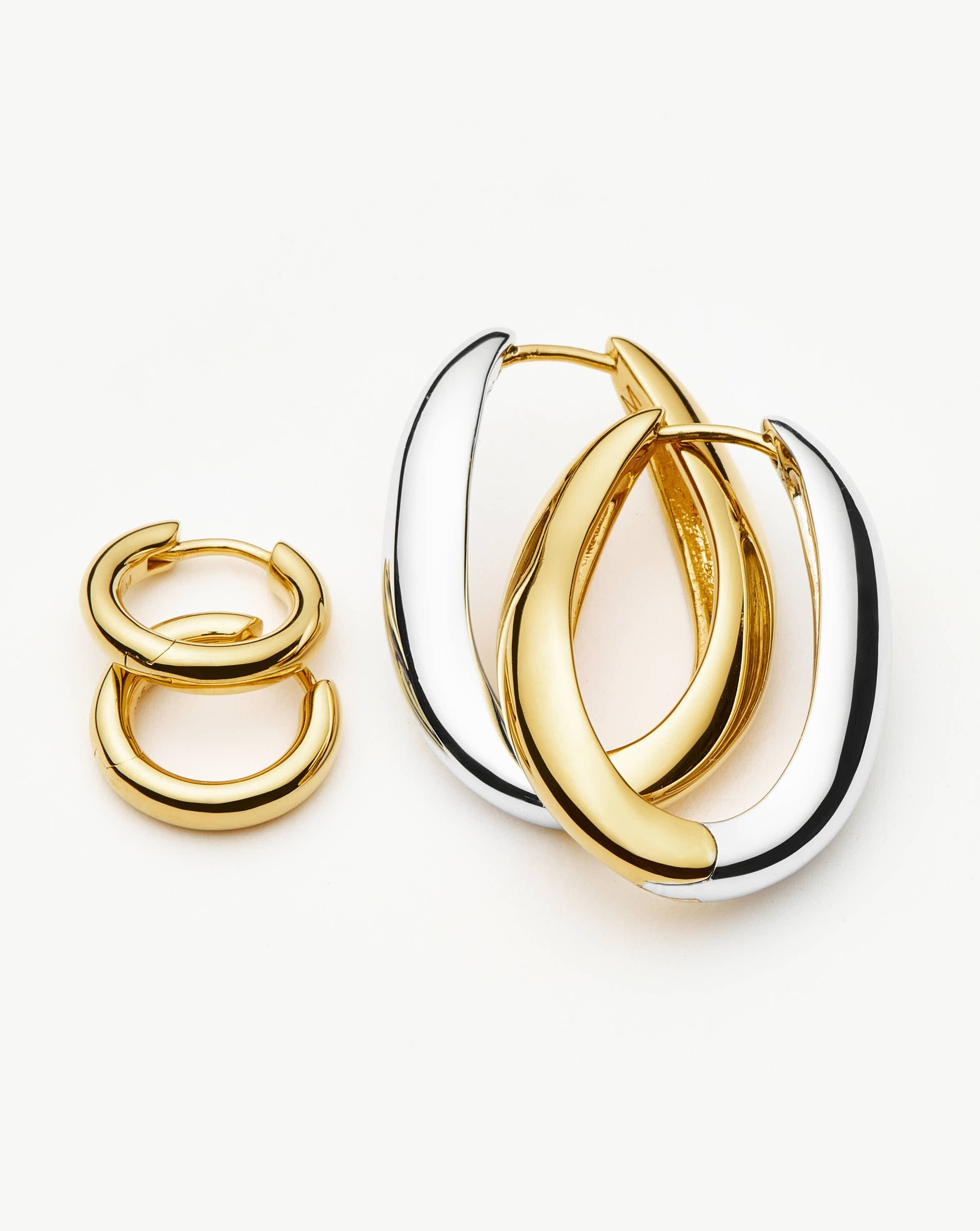 Savi Signature Hoop Set | Gold/Mixed Metal Layering Sets Missoma 