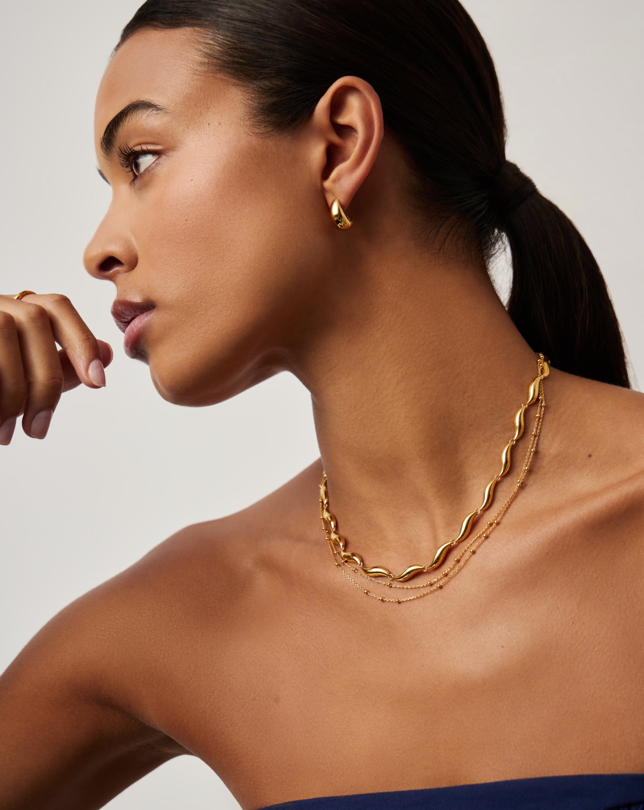 Savi Signature Link Chain Necklace | 18ct Gold Plated Necklaces Missoma 