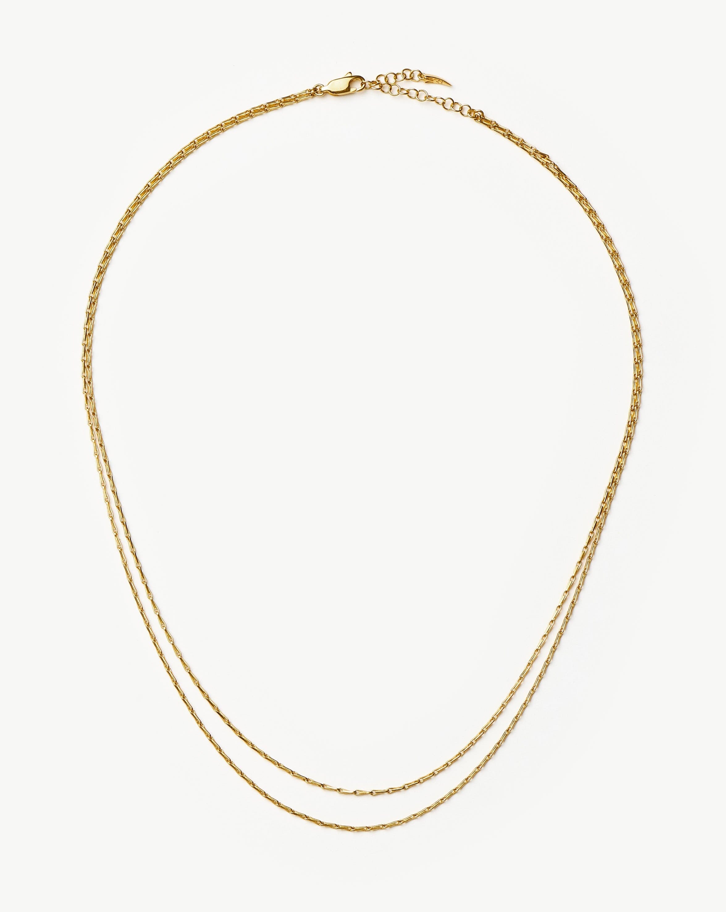 Savi Twisted Double Chain Necklace | 18ct Gold Plated Necklaces Missoma 