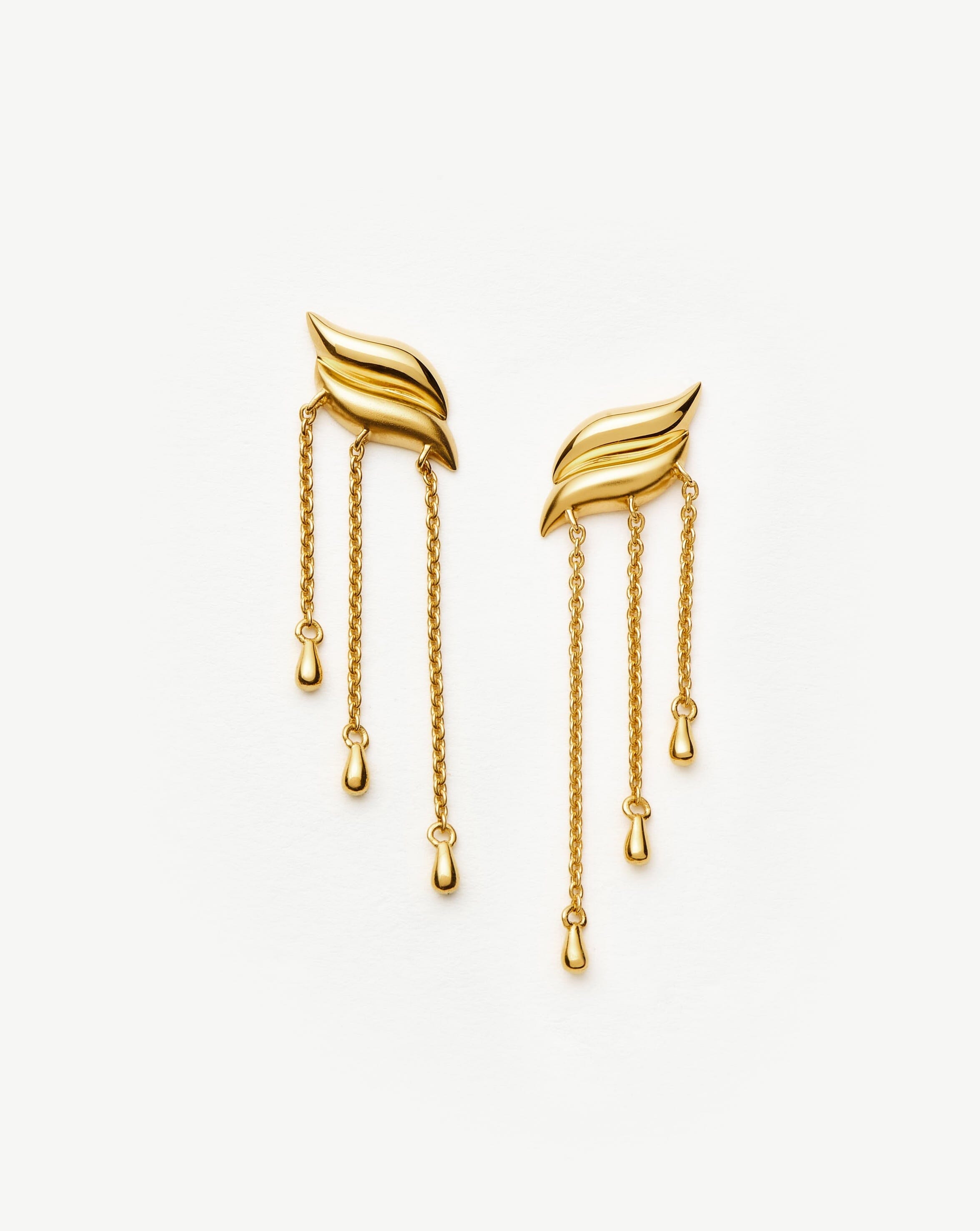 Savi Waterfall Drop Earrings | 18ct Gold Vermeil Earrings Missoma 