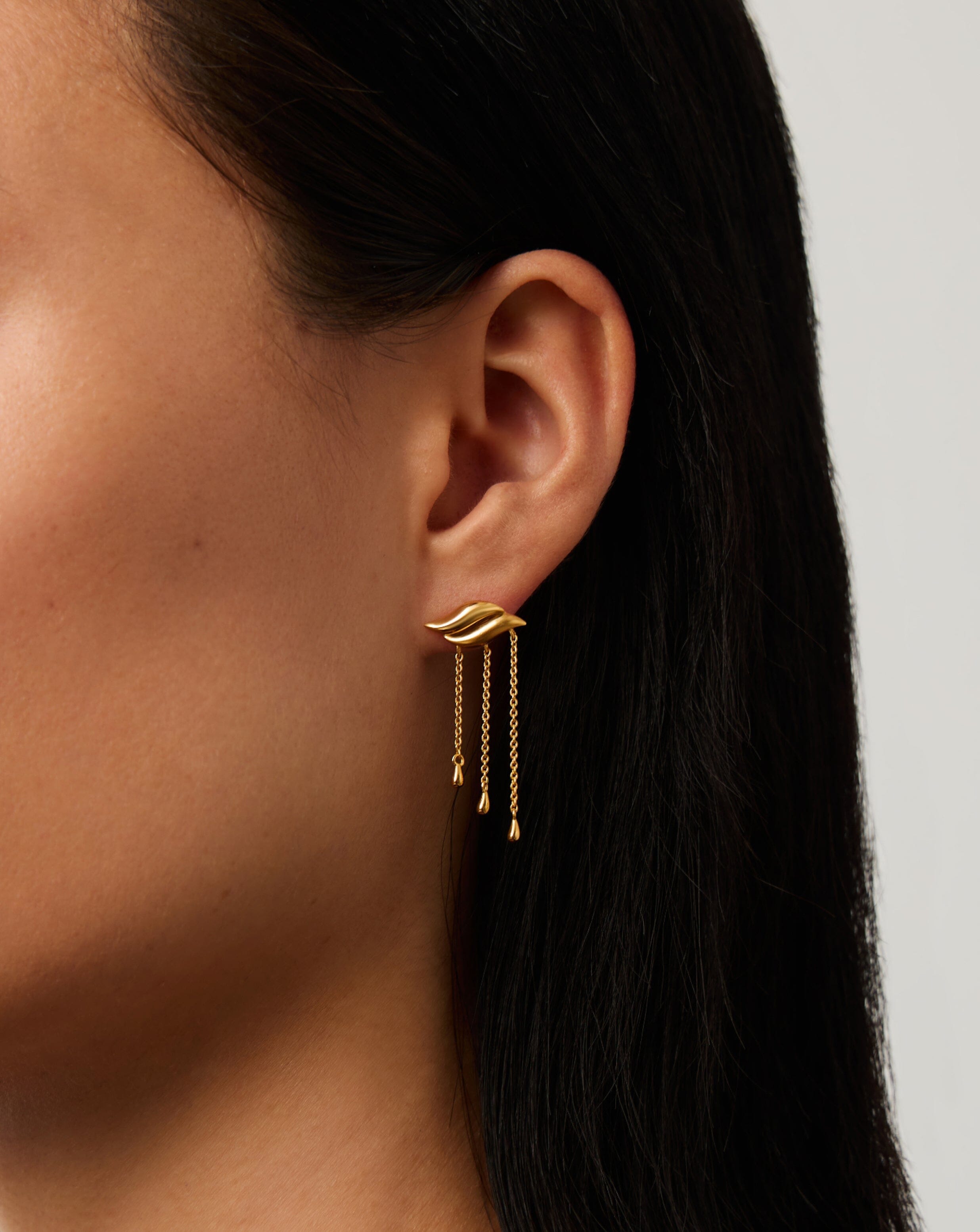 Savi Waterfall Drop Earrings | 18ct Gold Vermeil Earrings Missoma 