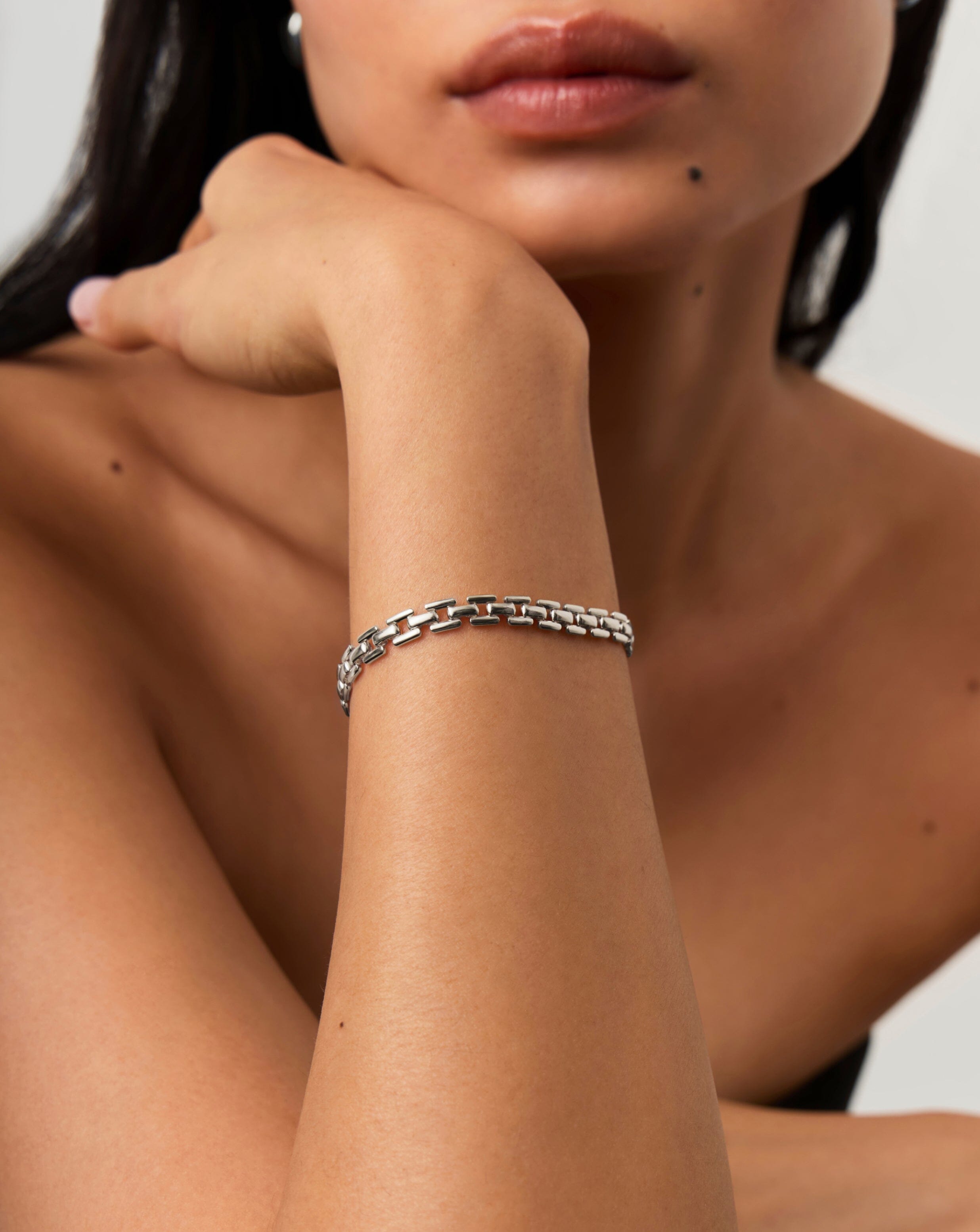 Timepiece Link Chain Bracelet | Silver Plated Bracelets Missoma 