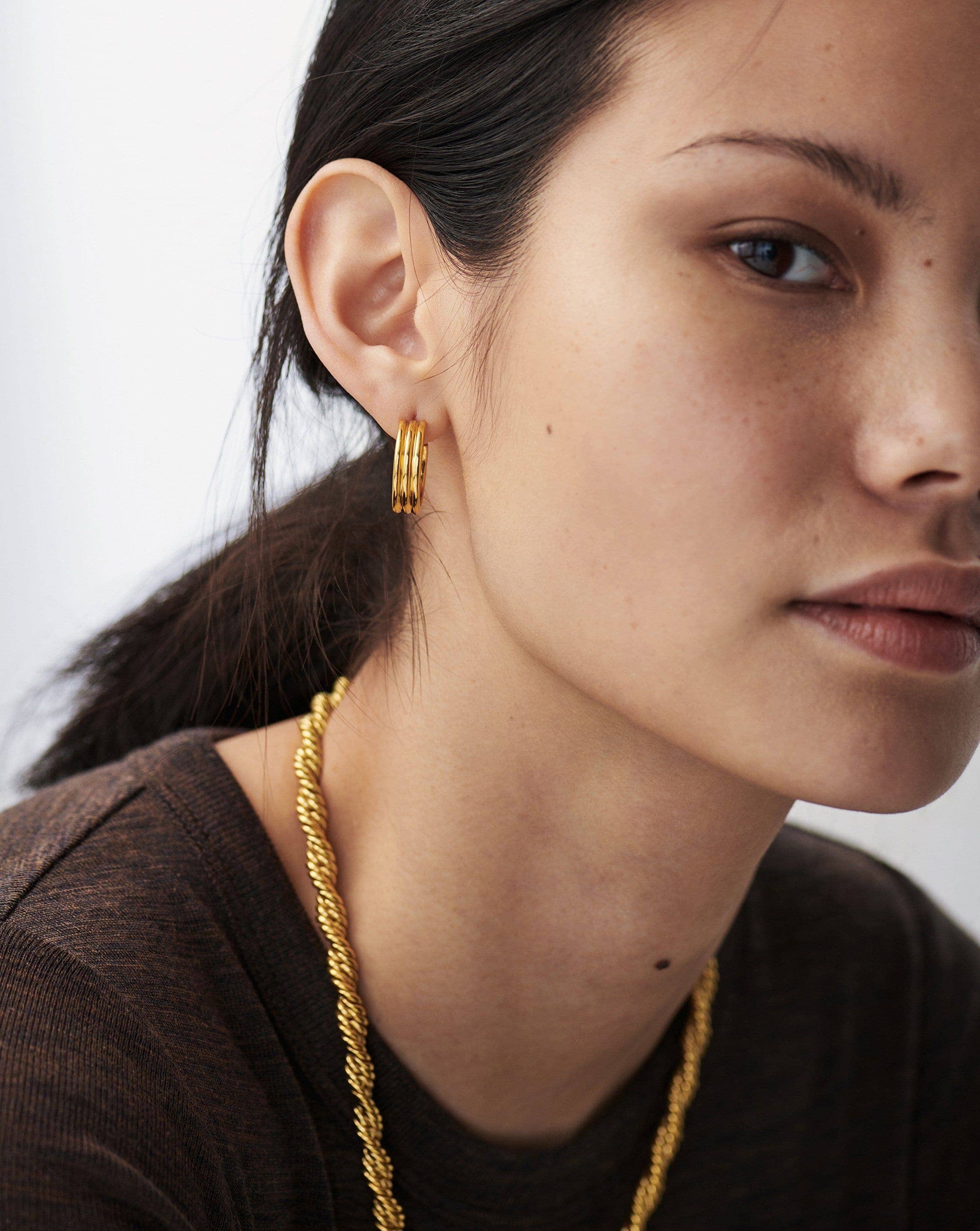 Ancien Hoop Earrings | 18ct Gold Plated Vermeil