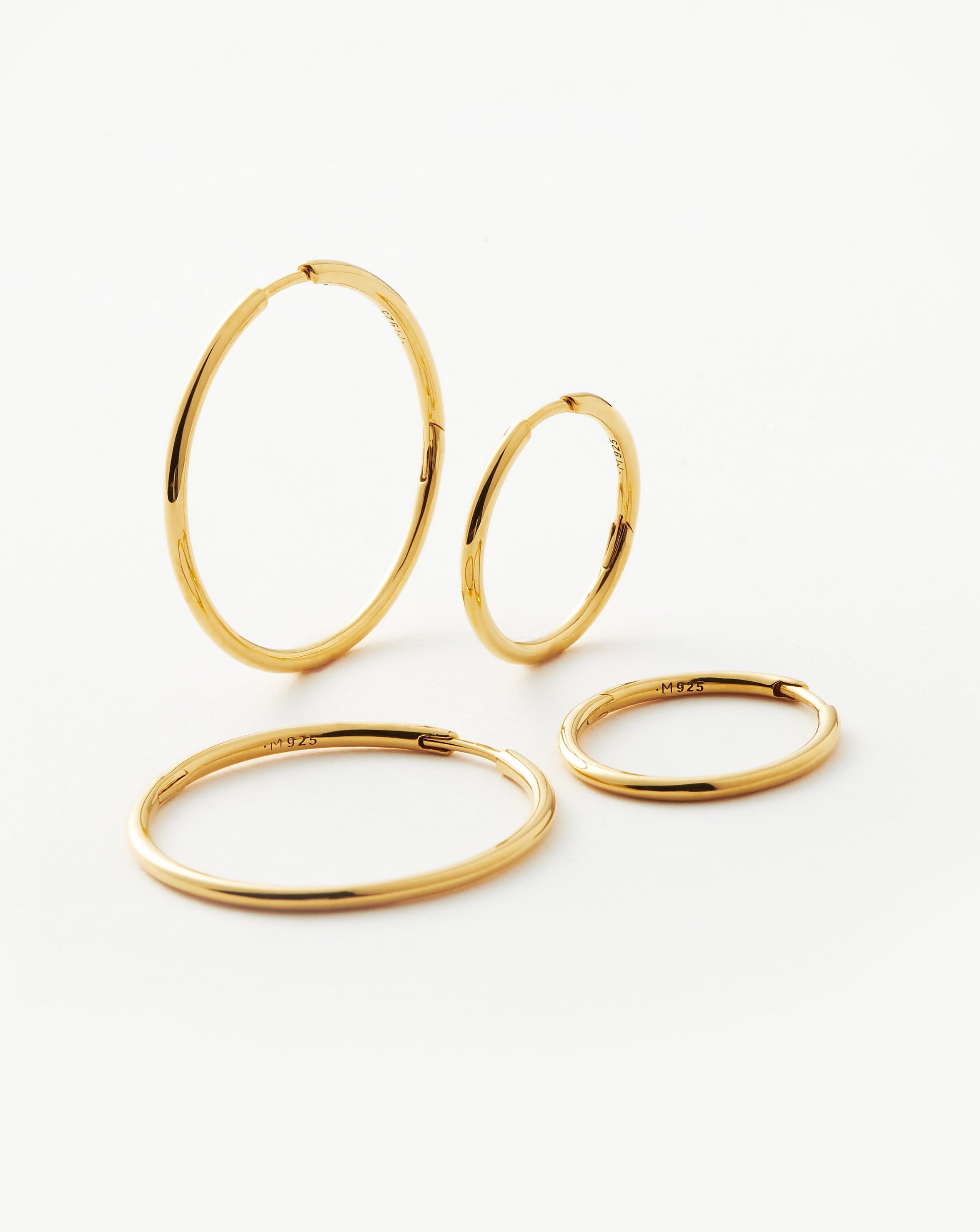 Small gold clearance hoop set