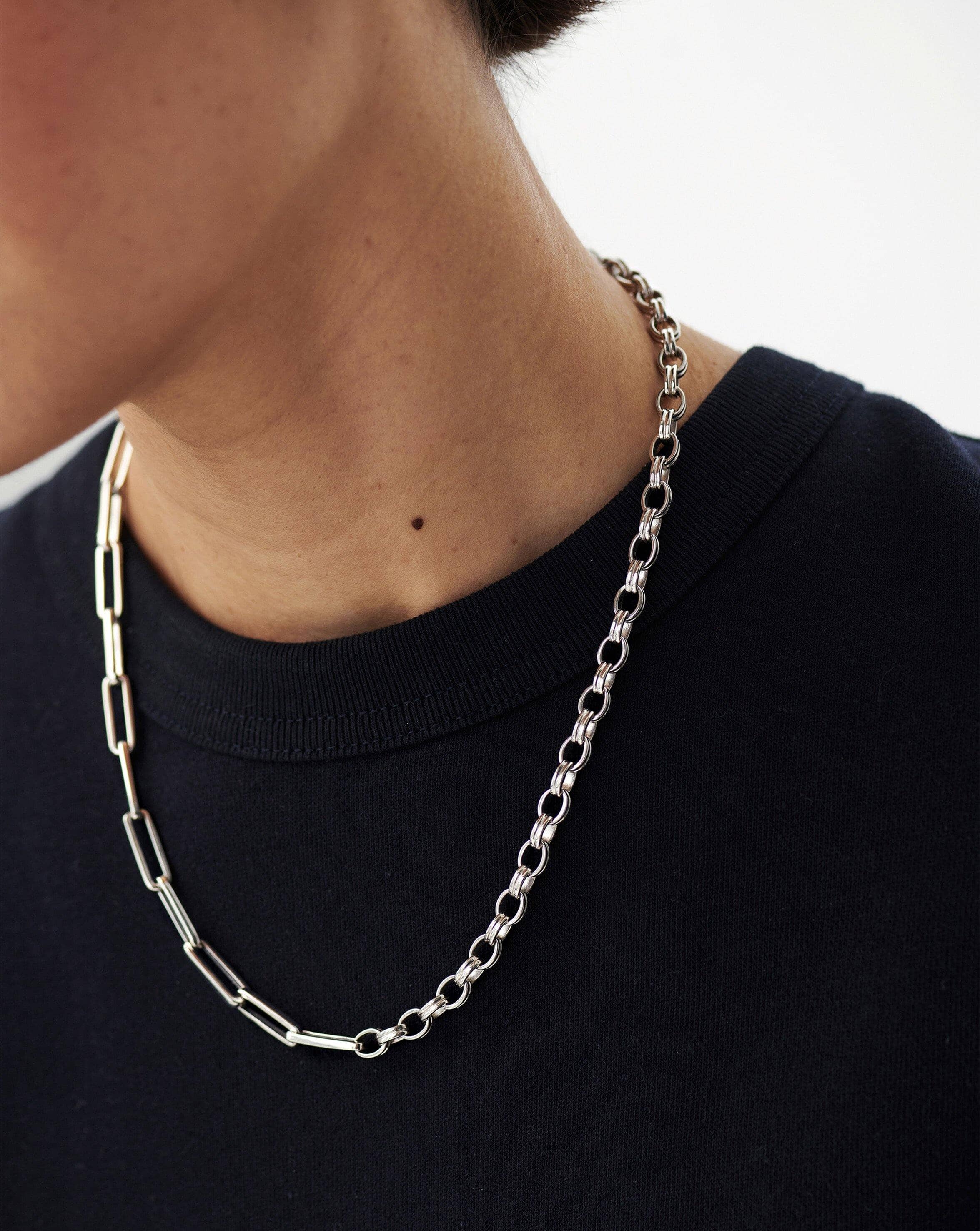 Deconstructed Axiom Chain Necklace | Silver Plated | Missoma