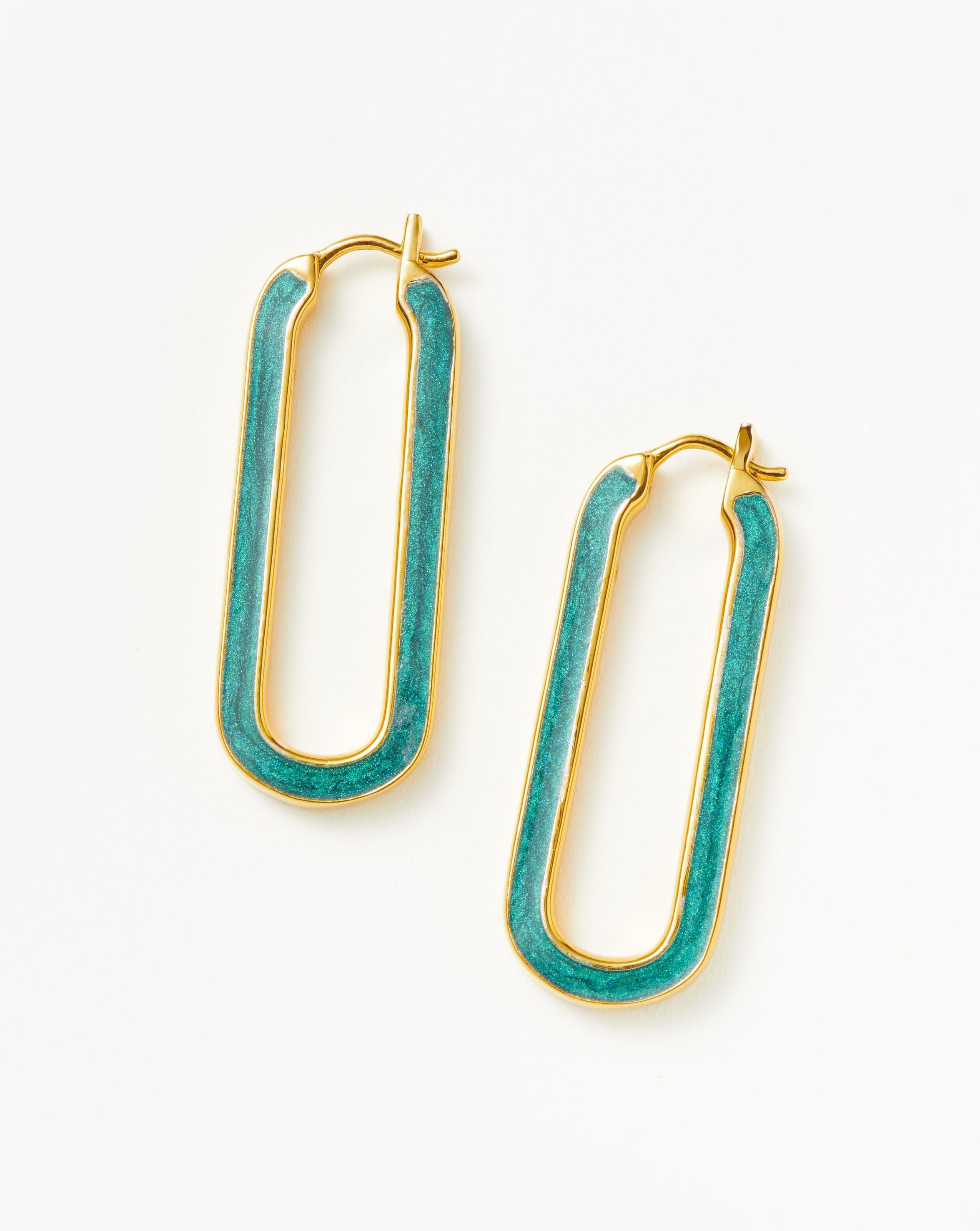 Enamel Haze Ovate Large Hoop Earrings Earrings | Missoma