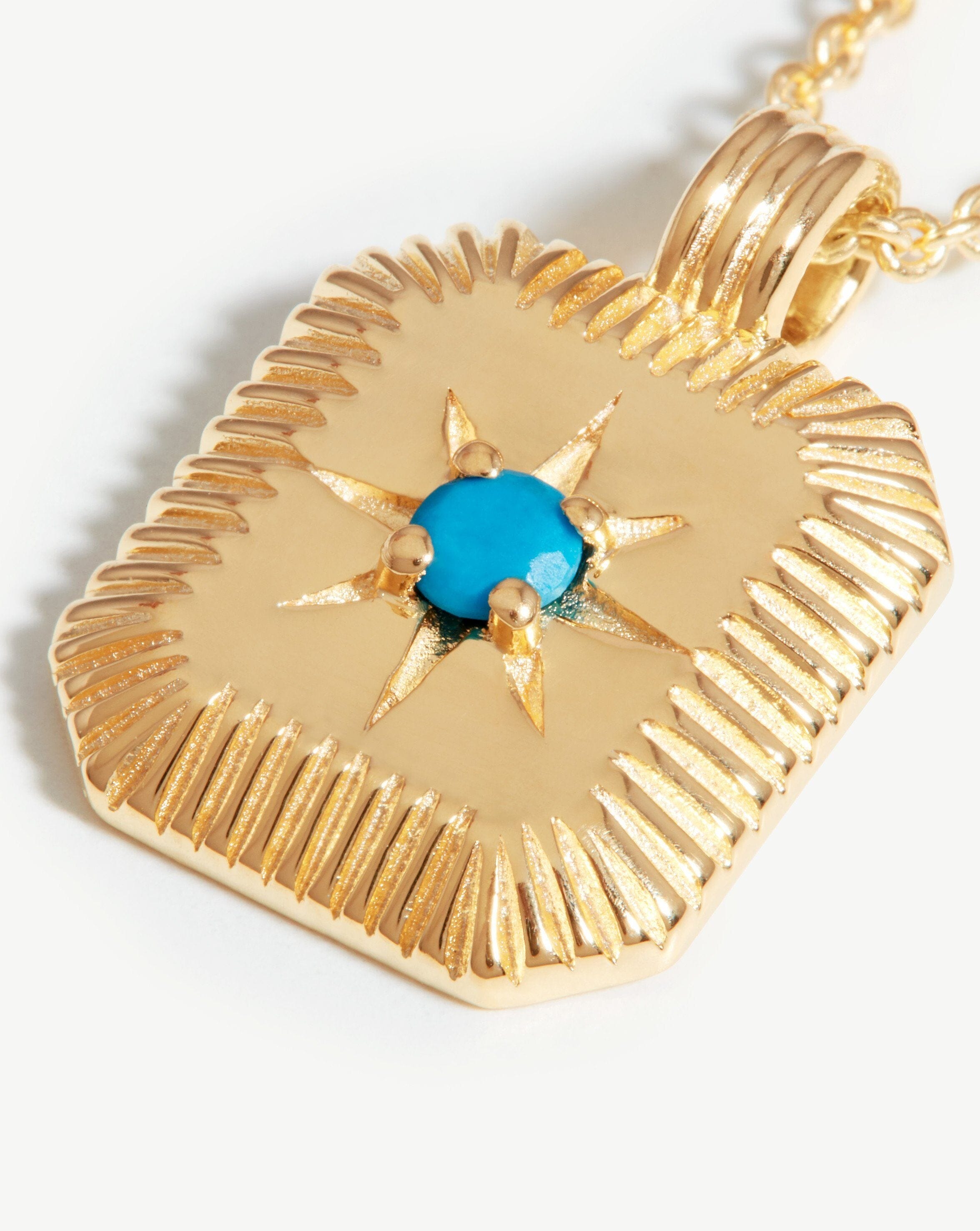 Star Ridge Birthstone Pendant Necklace | 18ct Gold Vermeil