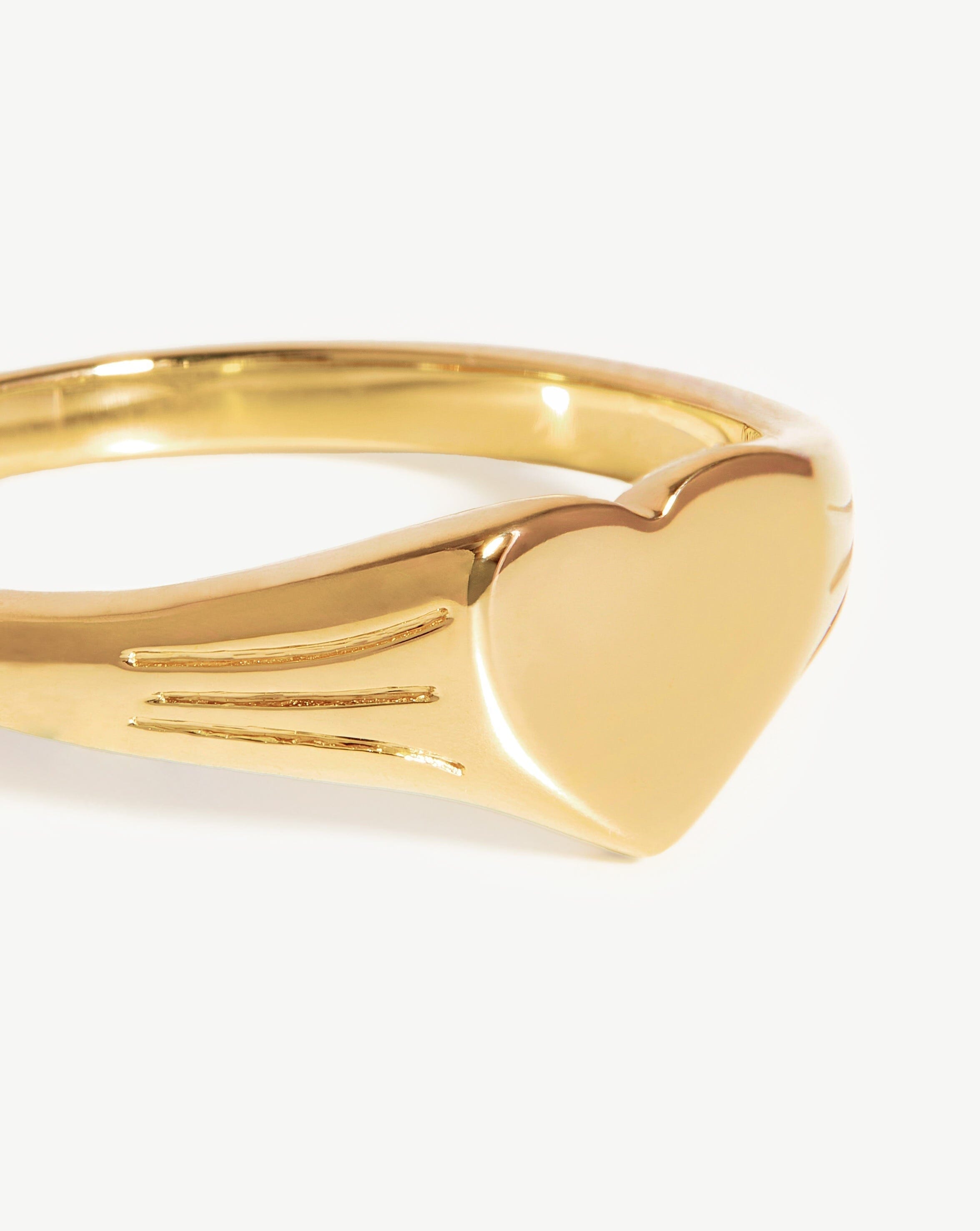 Heart signet store ring