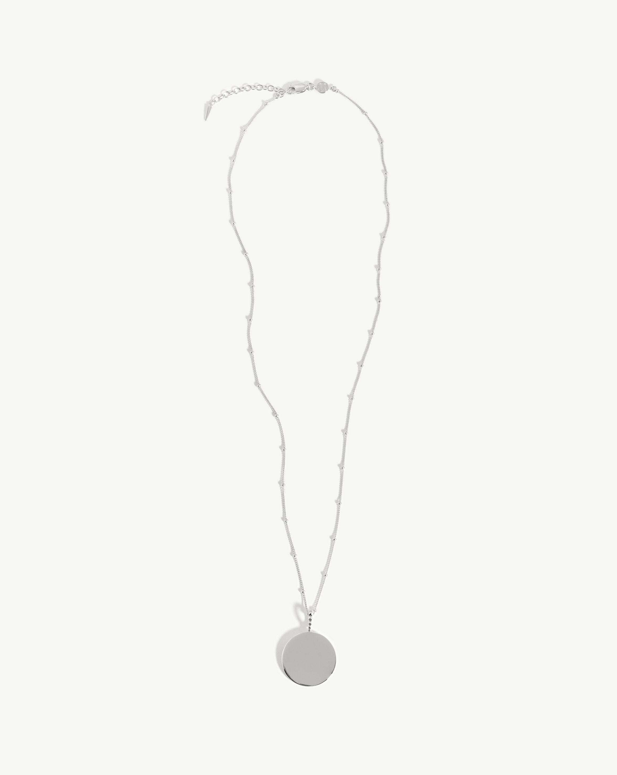 Mom Necklace - Personalized Engraved Disc Necklace | Sincerely Silver