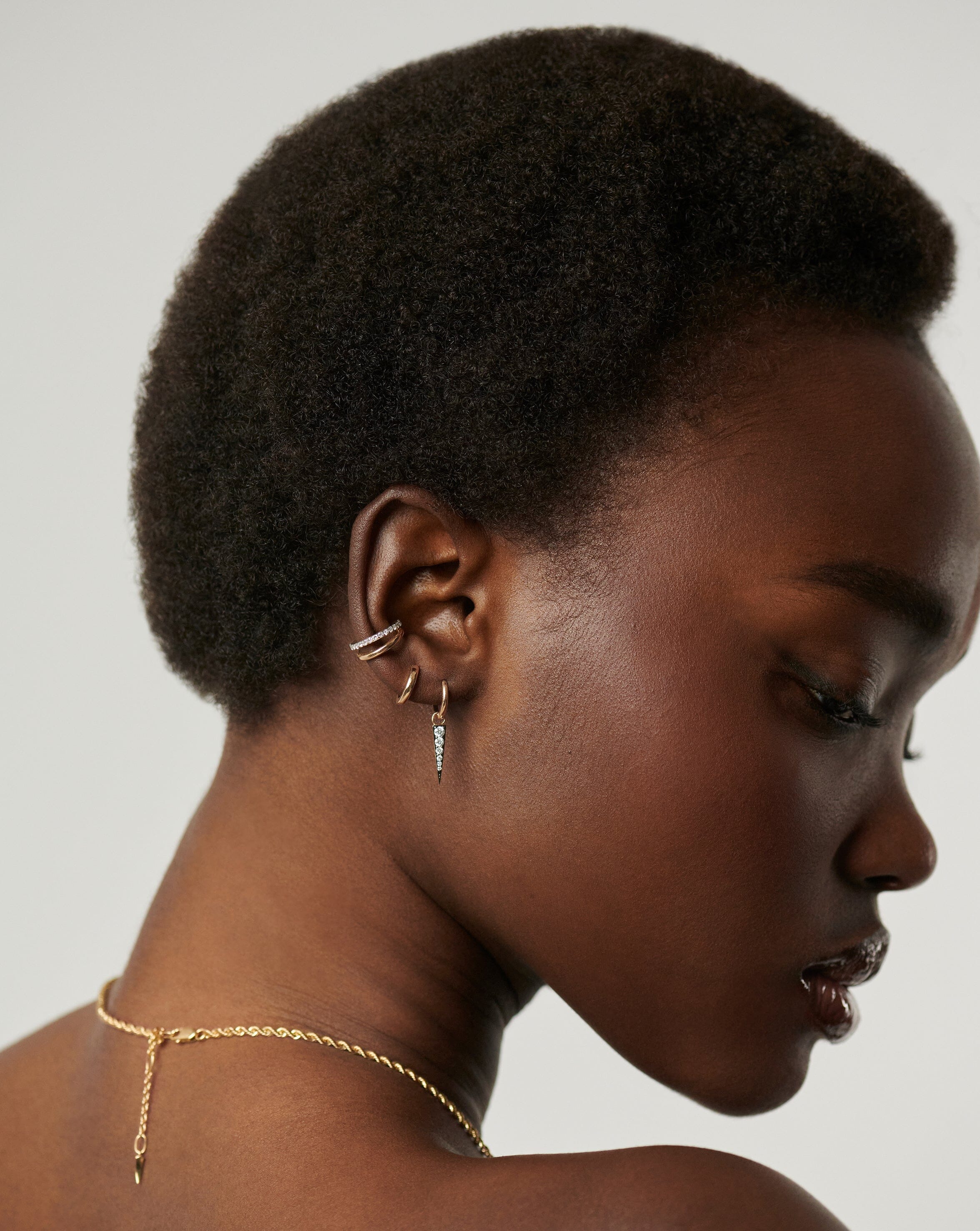 Charm Huggie Hoop Earrings| Alexandra Marks Jewelry