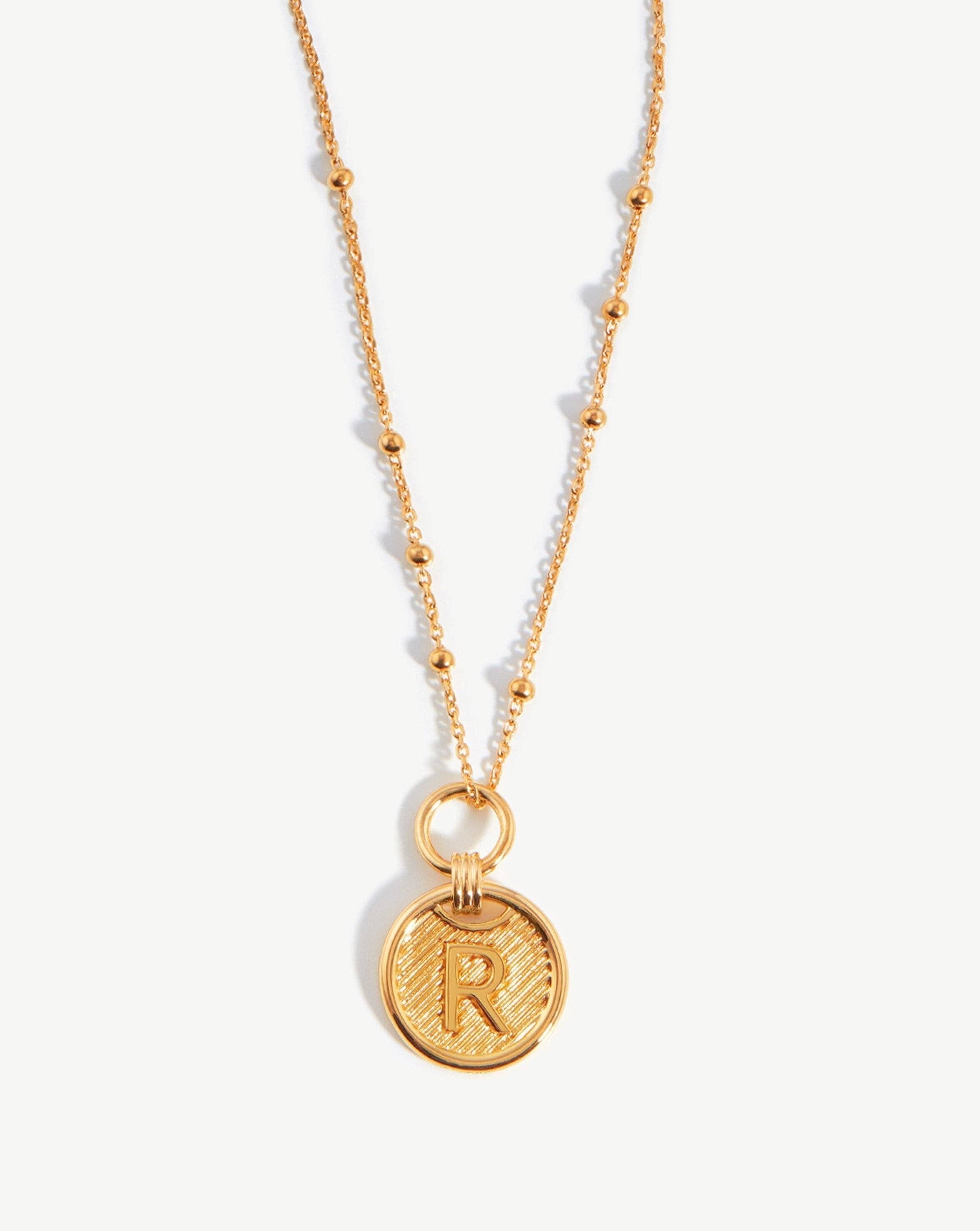 Initial Pendant Necklace - Initial R | 18ct Gold Plated Vermeil Necklaces Missoma 