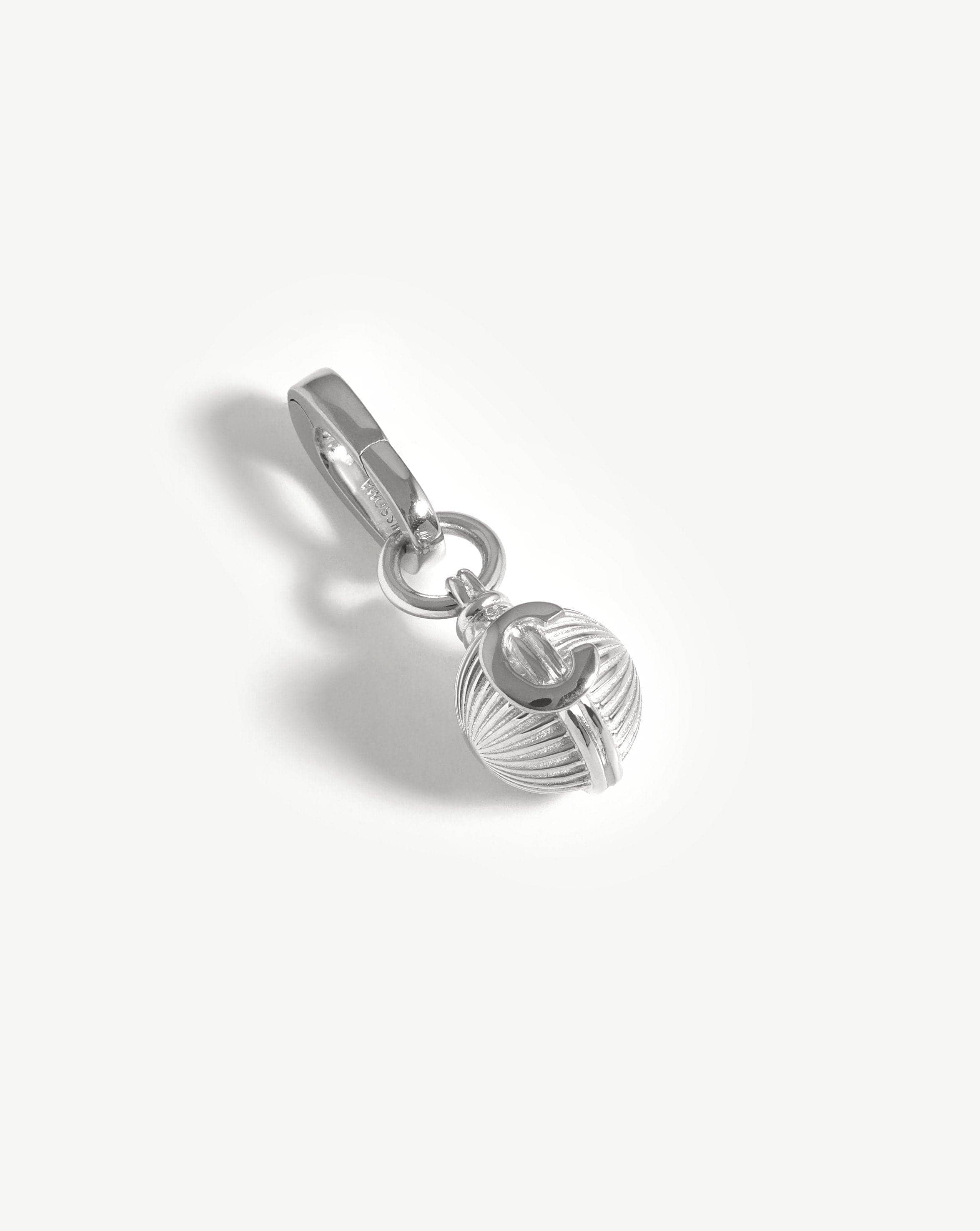 Initial Sphere Clip-On Pendant - Initial C | Silver Plated Charms & Pendants Missoma 