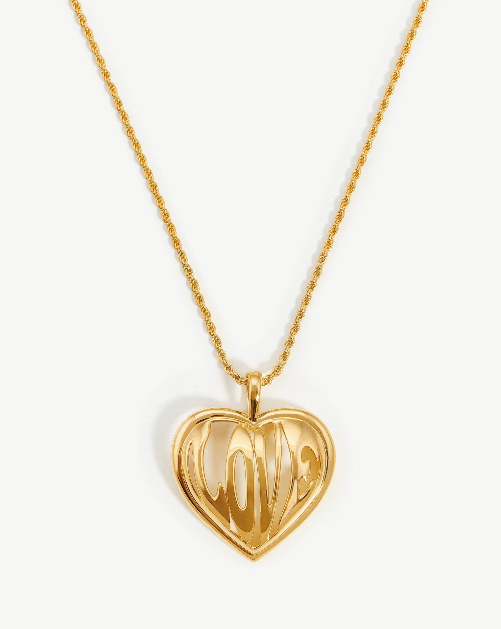 Love Heart Pendant Chain Necklace | 18ct Gold Plated Vermeil | Missoma