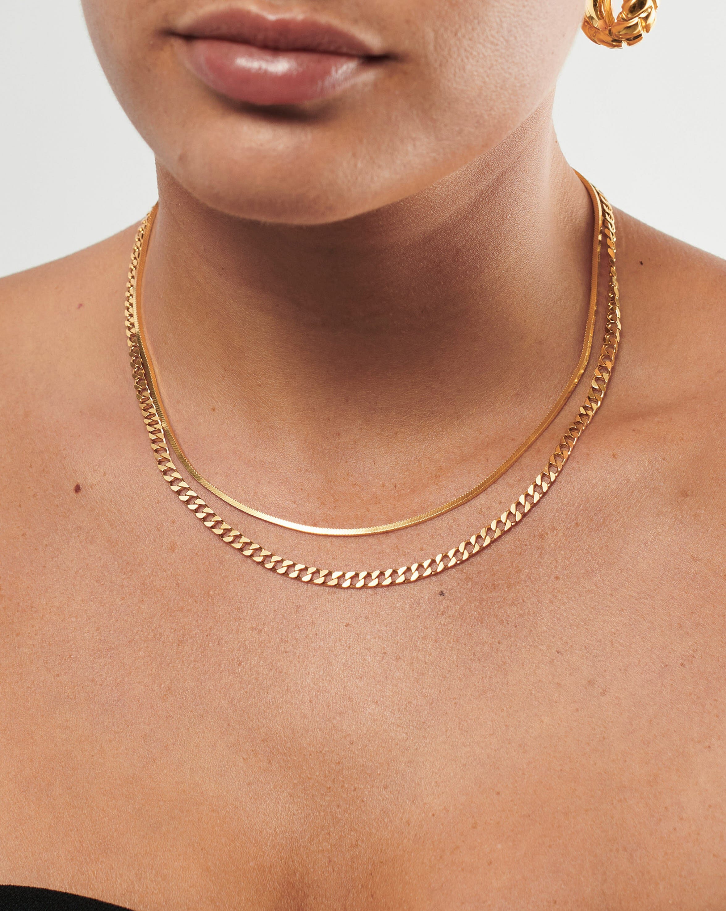 Lucy Williams Snake Chain Necklace Set | 18ct Gold Plated Vermeil