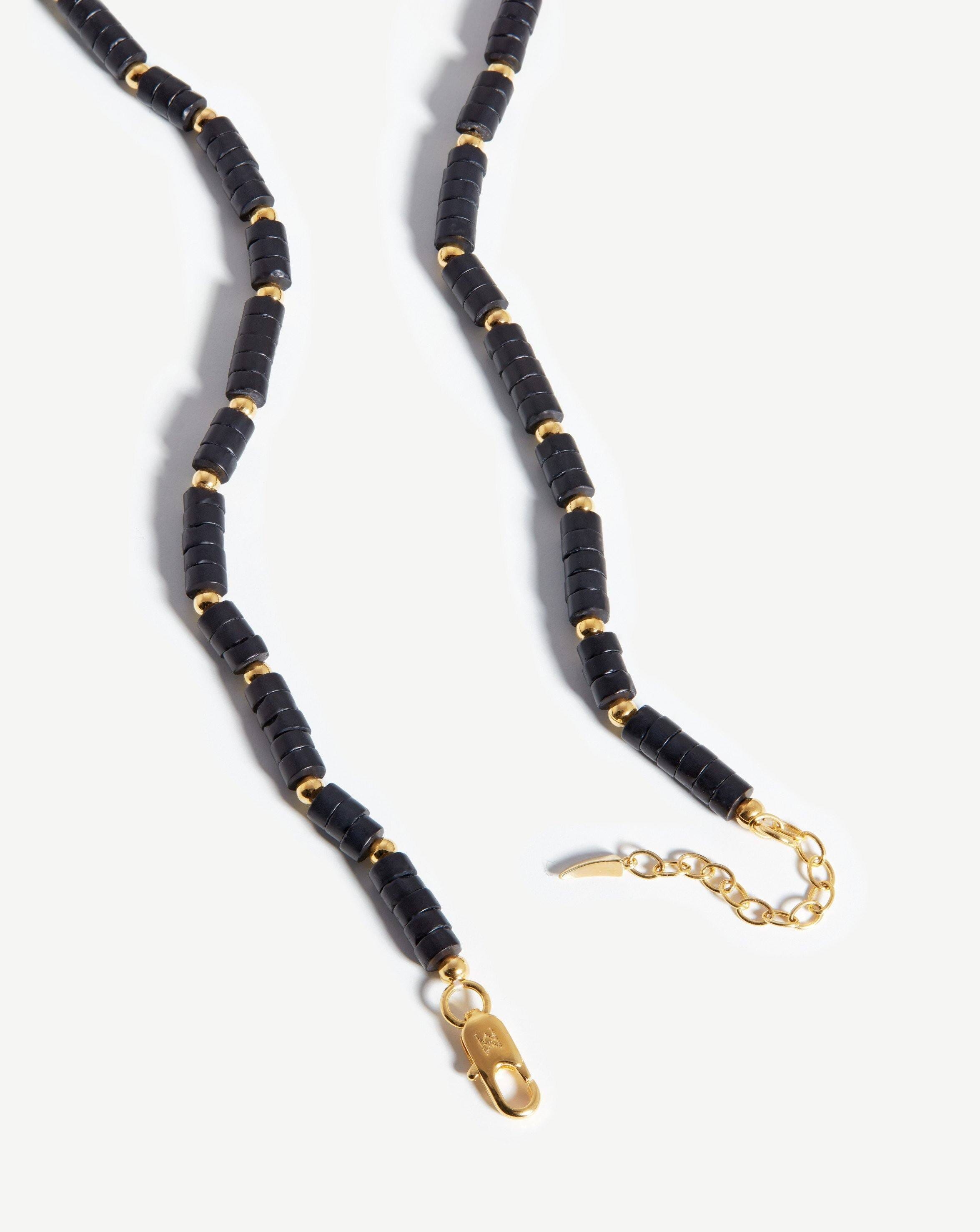 Medium Beaded Stack Necklace | 18ct Gold Plated/Black Onyx Necklaces Missoma 