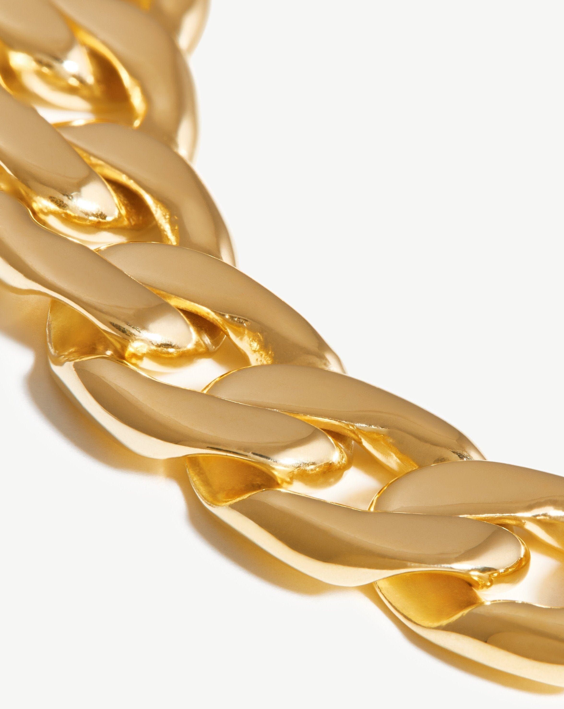 24in 14k Yellow Gold Curb Chain (3.9mm) | Shane Co.