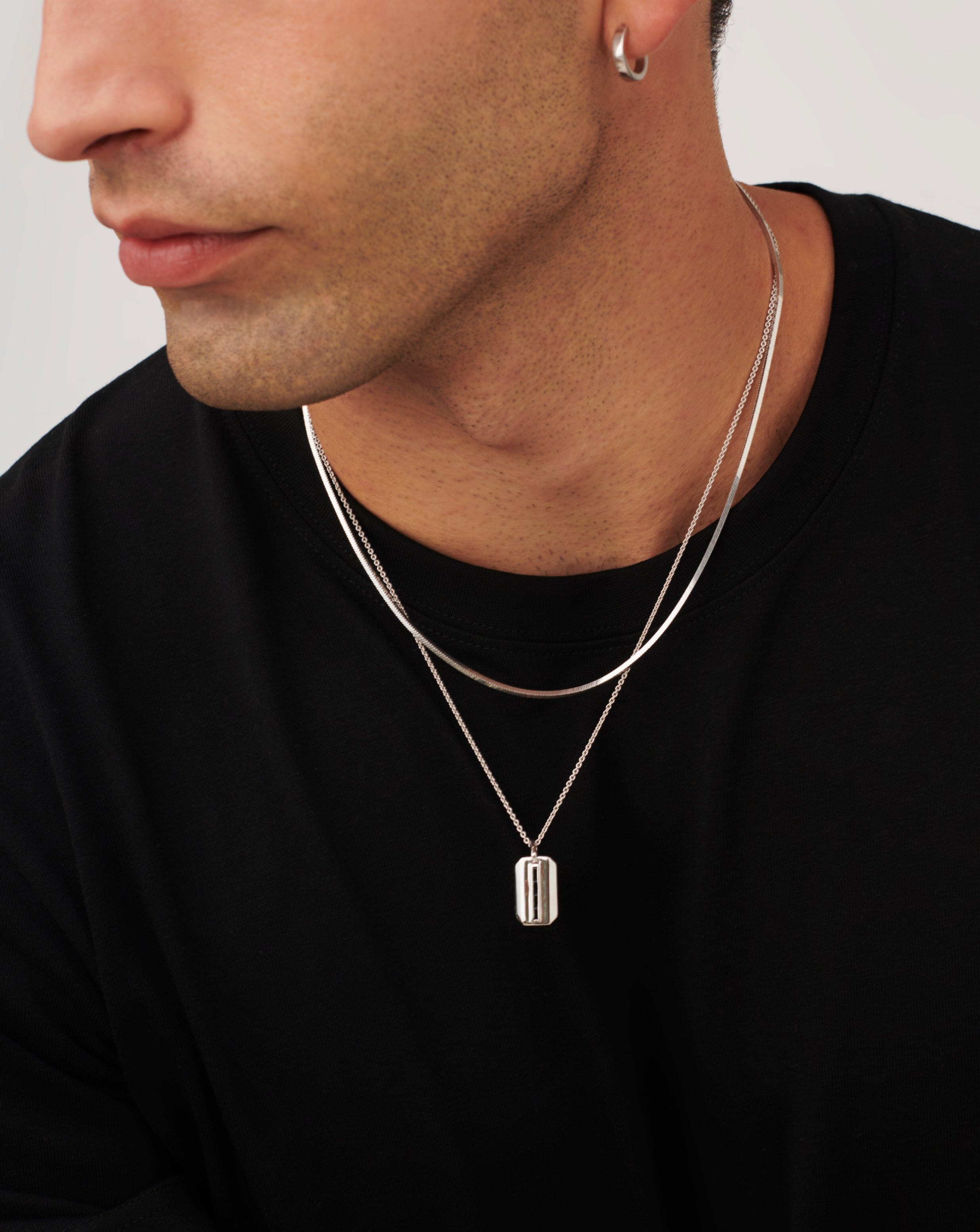Buy Mens Necklace Mini Black Onyx Silver Pendant Necklace for Men Gemstone  Charm, Mens Jewelry, Minimalist Chain Pendant by Twistedpendant Online in  India - Etsy
