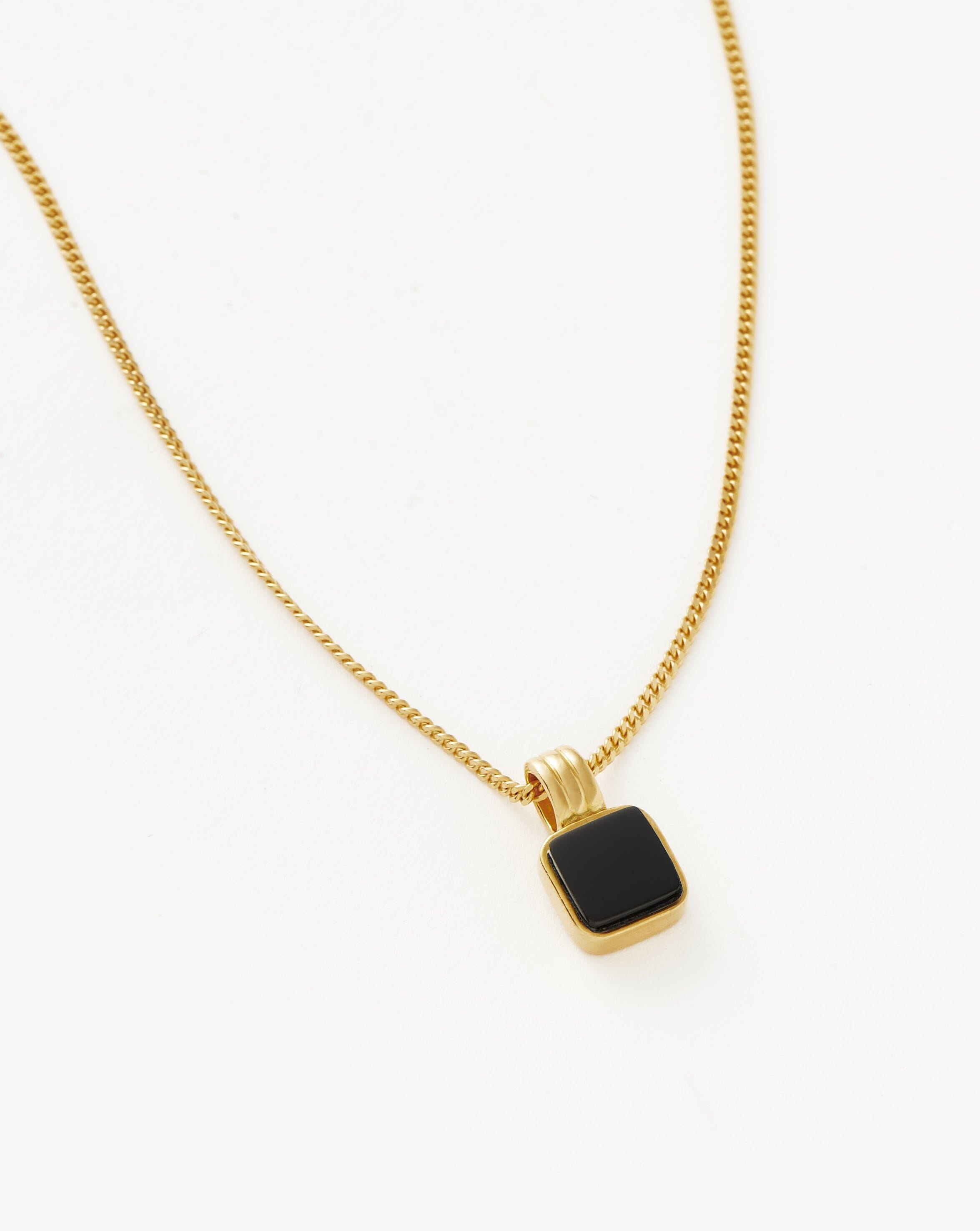 Mens square store pendant necklace