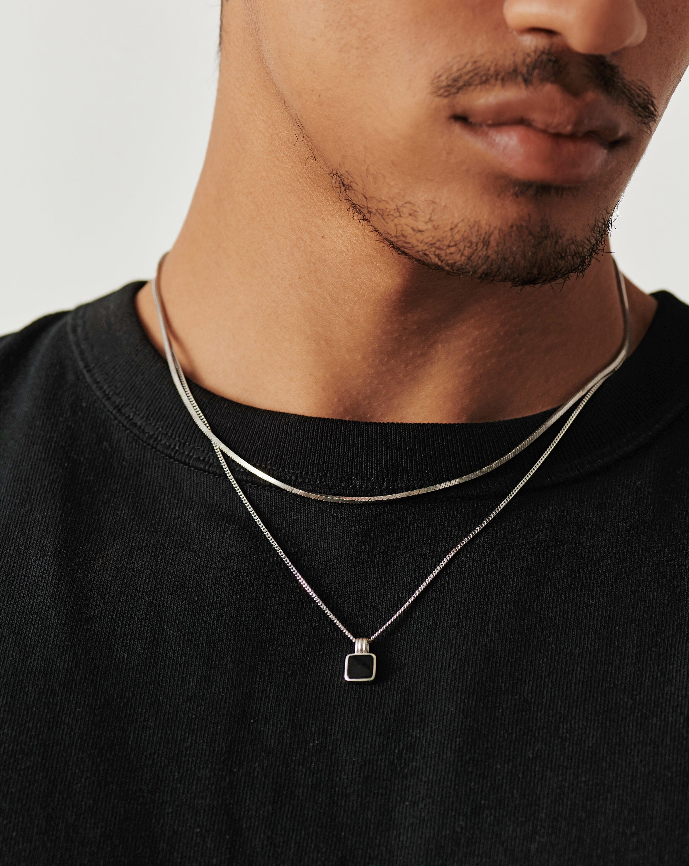 Buy Silver Plated Solid Charm Men Necklace@ Best Price