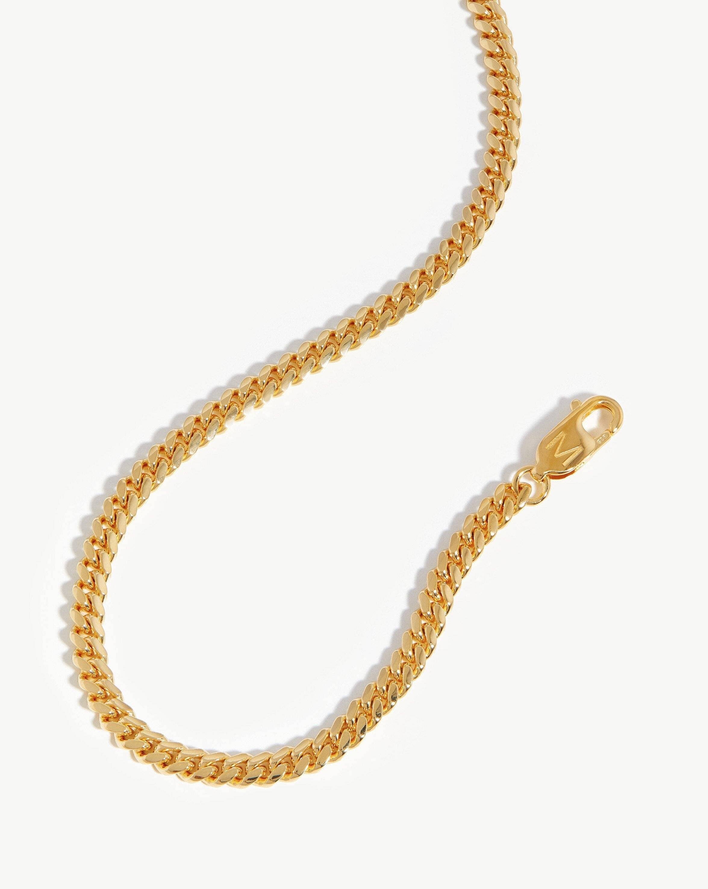 Small gold chain necklace on sale mens