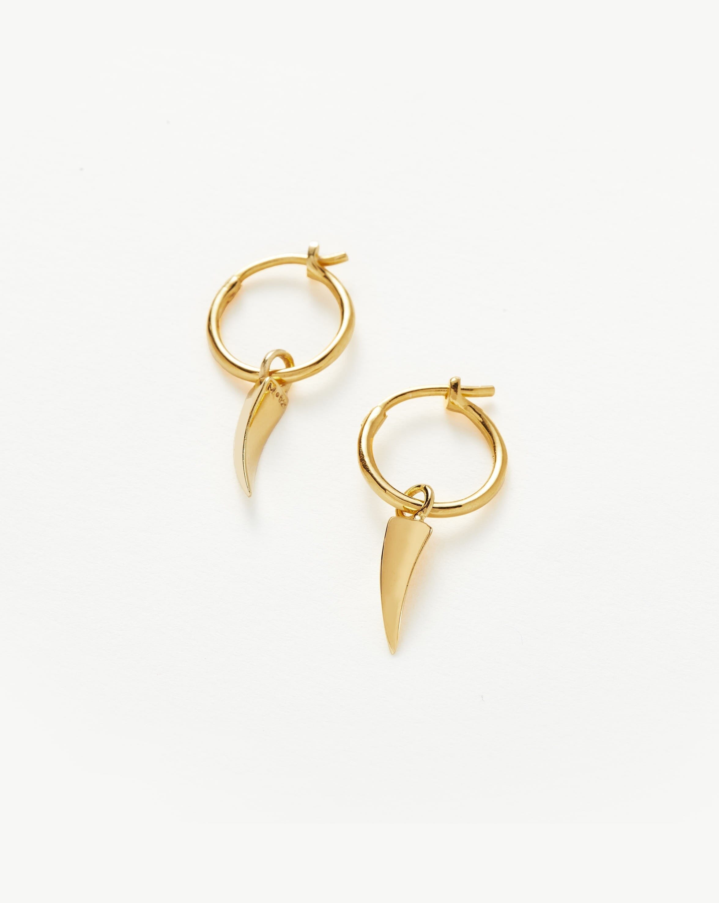 Missoma Crystal-embellished Initial-Charm Hoop Earring - Gold