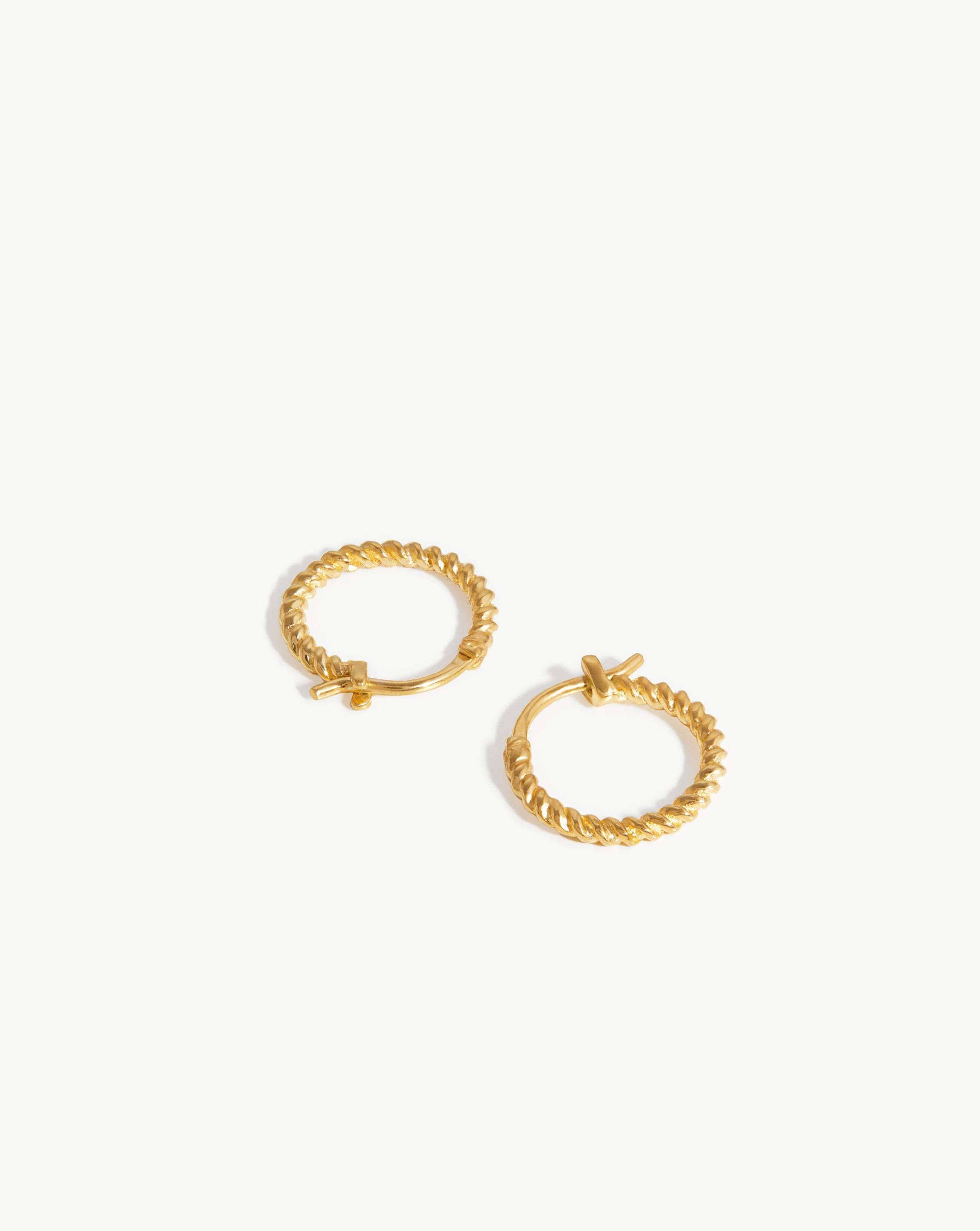 Missoma gold store mini helical hoops