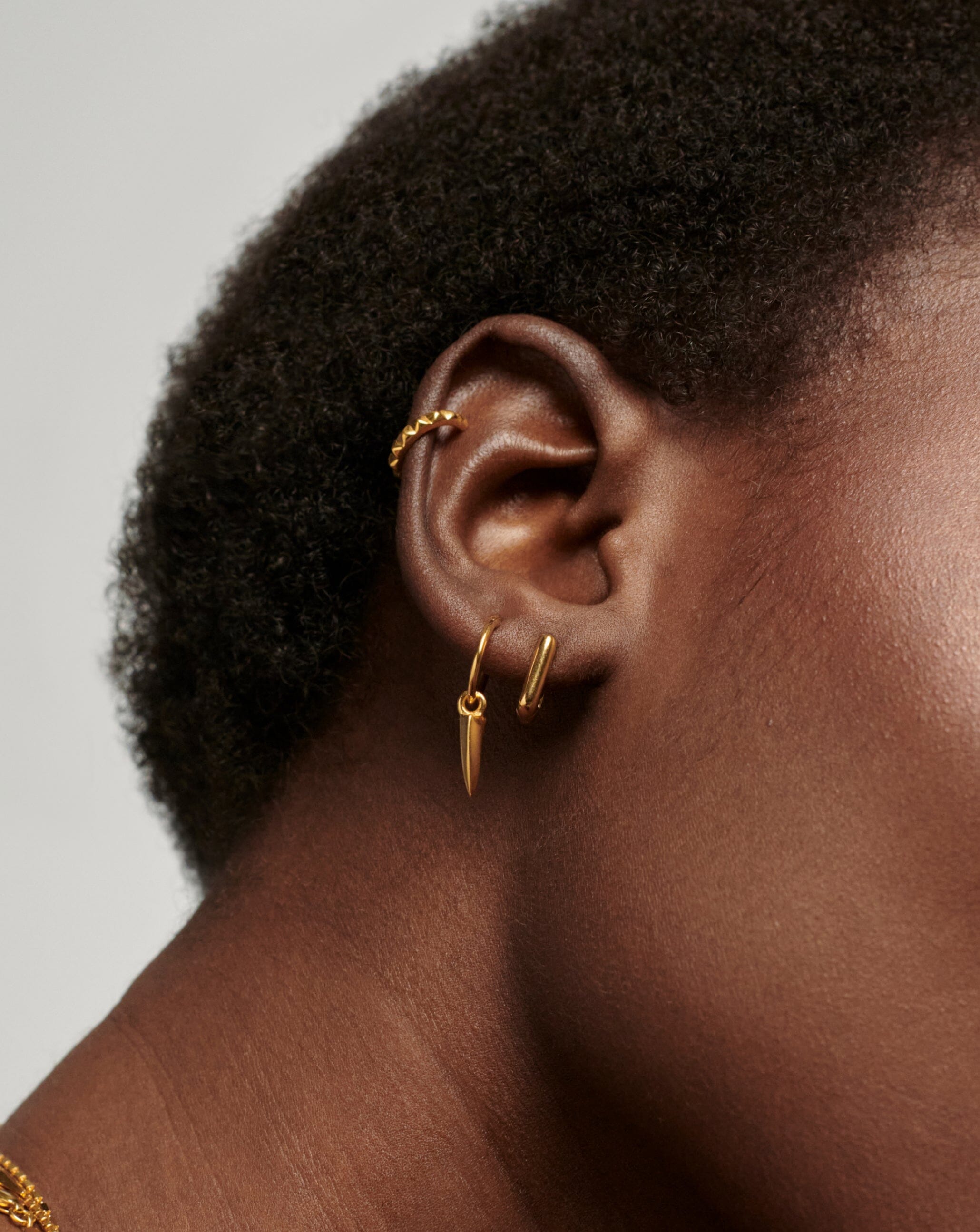 Mini Plain Ovate Earrings 18ct Gold Plated Vermeil Missoma