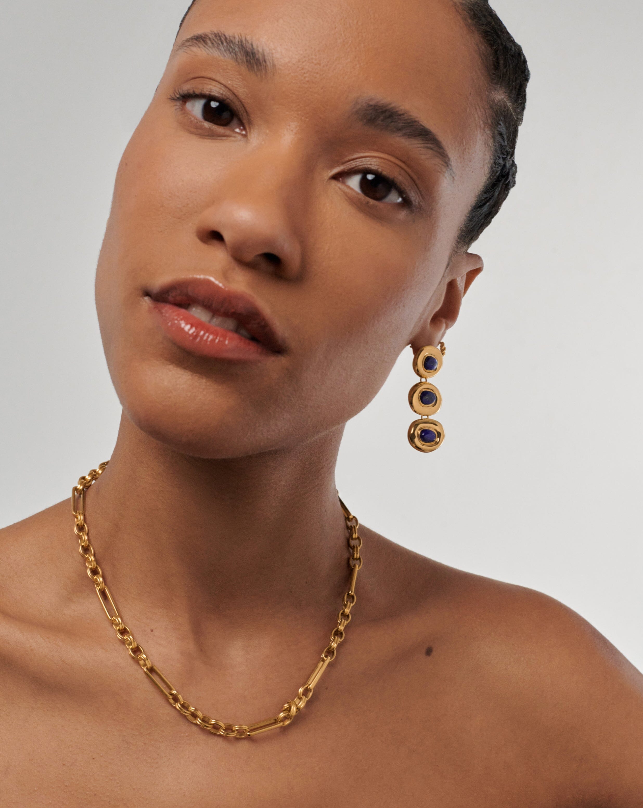 Astral Star Charm Drop Huggie Earrings Gold - Women's Jewellery | Saint +  Sofia® USA