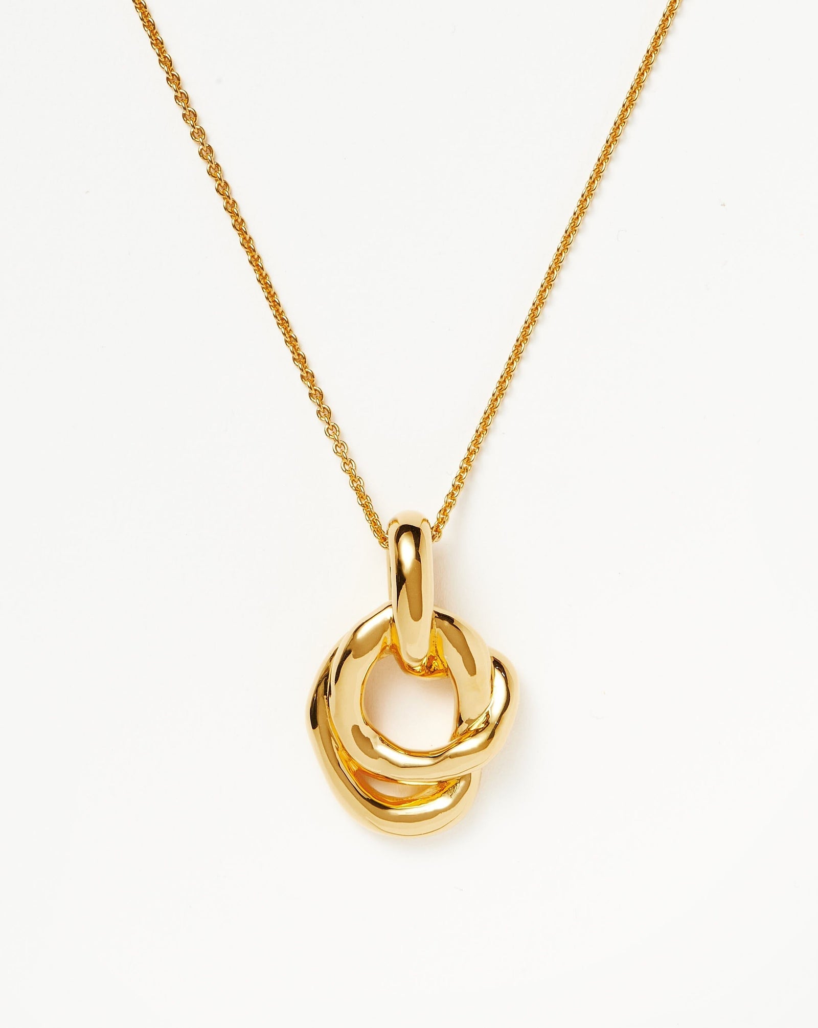 Lucy Williams Square Onyx Gemstone Necklace | 18ct Gold Plated Vermeil ...