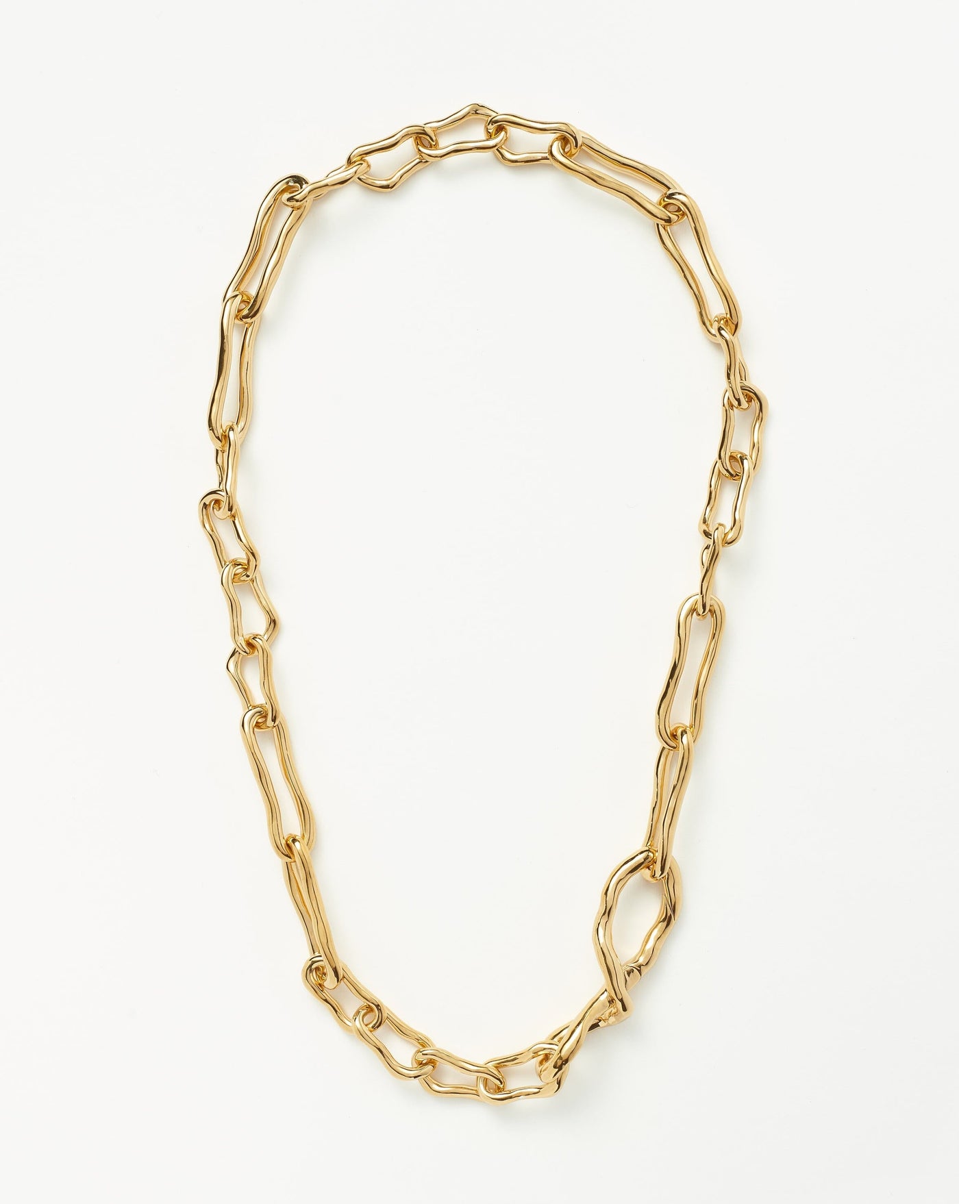 Missoma gold coloured MOLTEN TWISTED INFINITY CHAIN NECKLACE