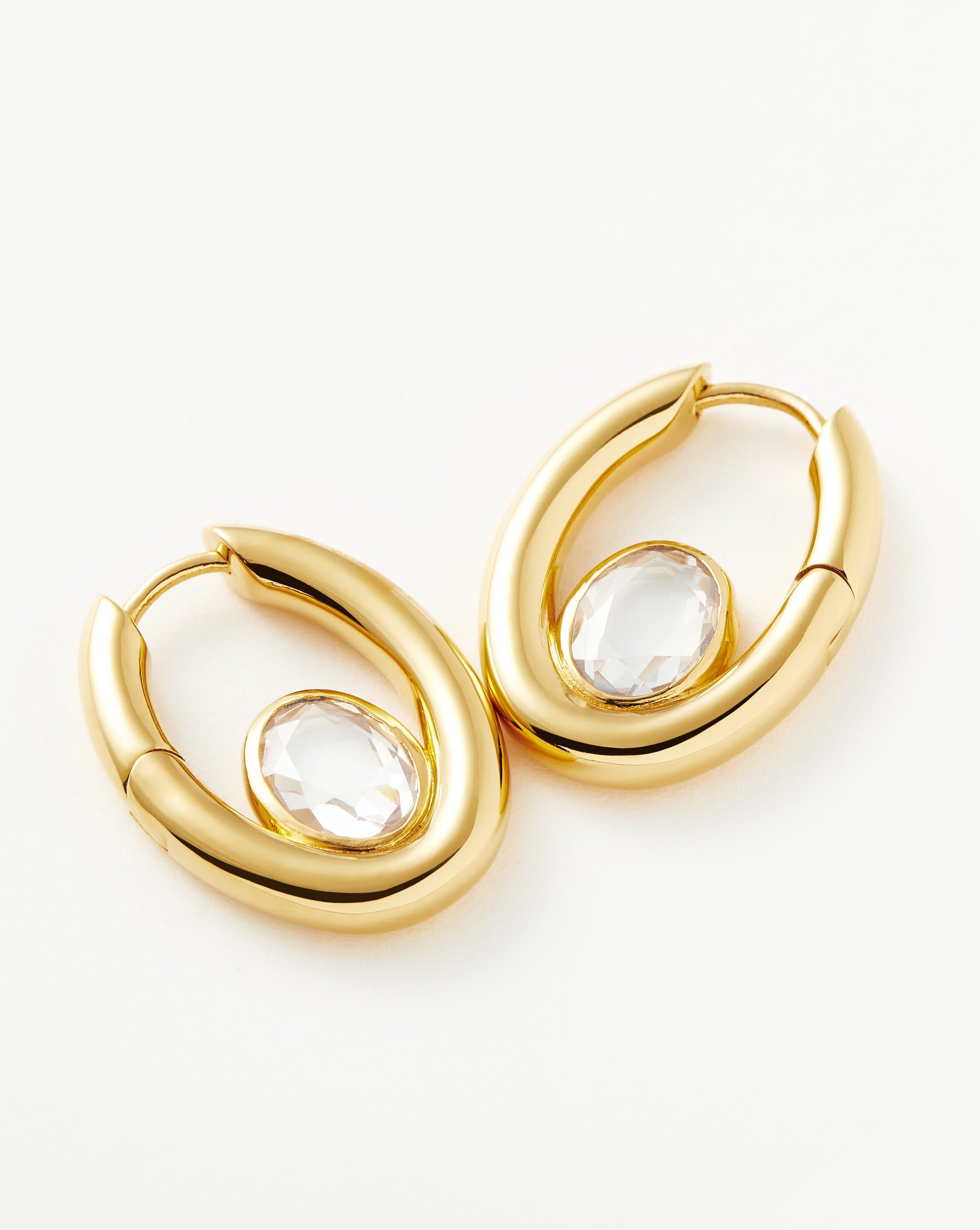 18ct solid online gold hoop earrings