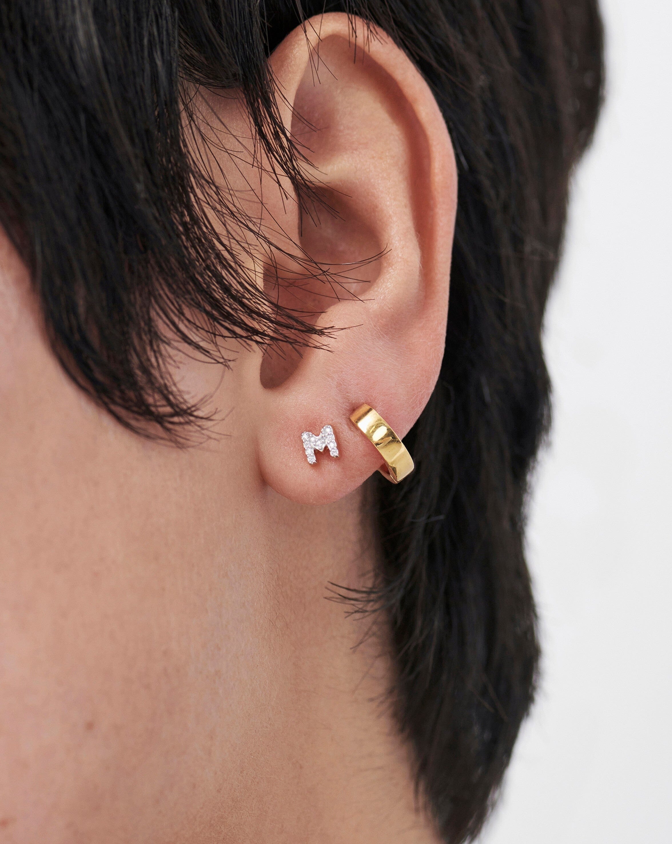 Bubble silver single stud Earring - PDPAOLA