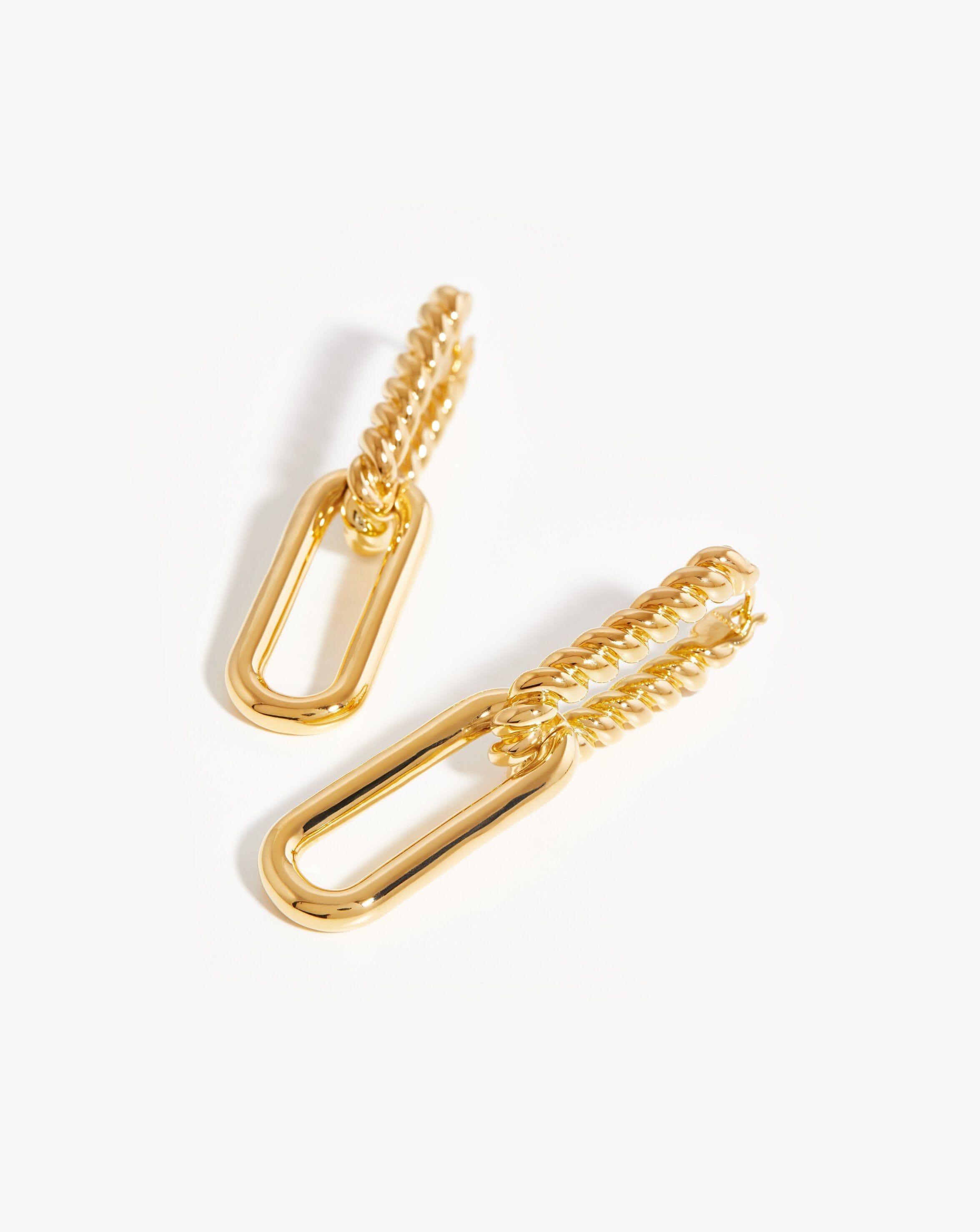 Radial Ovate Drop Hoop Earrings | Missoma