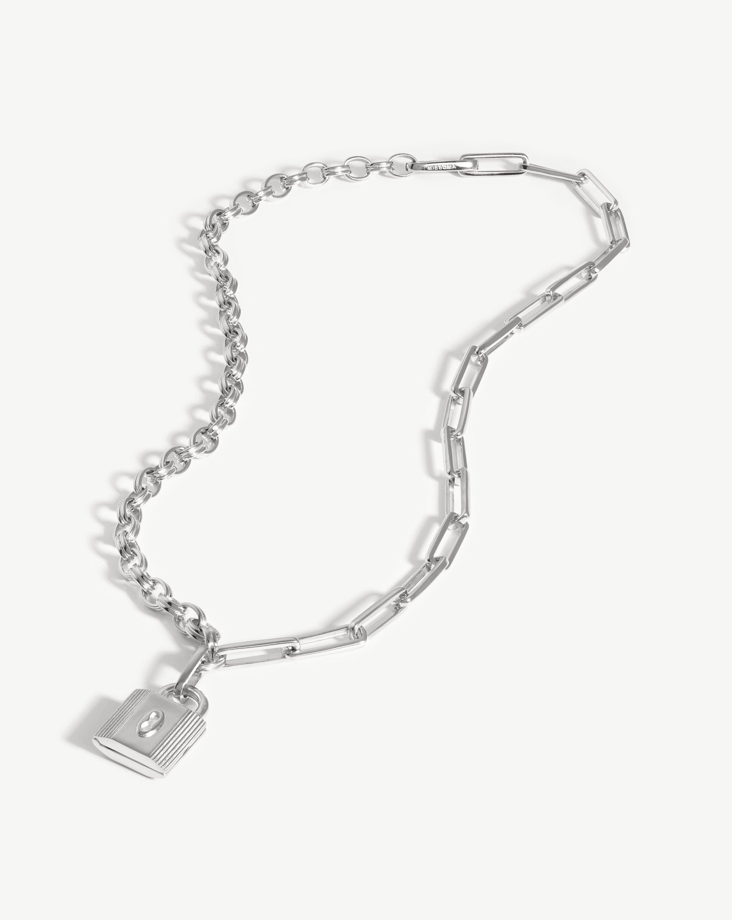 Ridge Padlock Chain Necklace Necklaces Missoma 