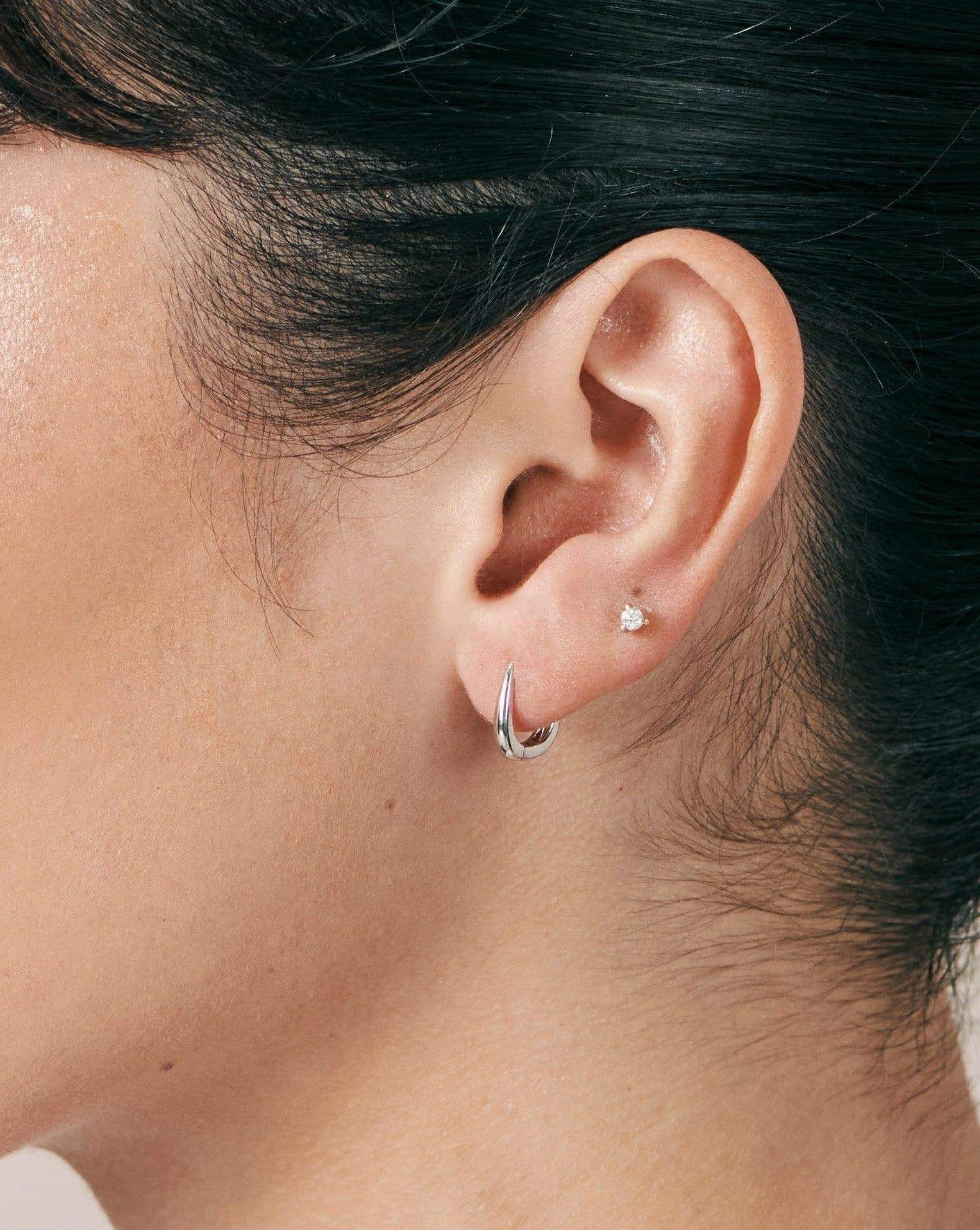 Small stud hoop on sale earrings