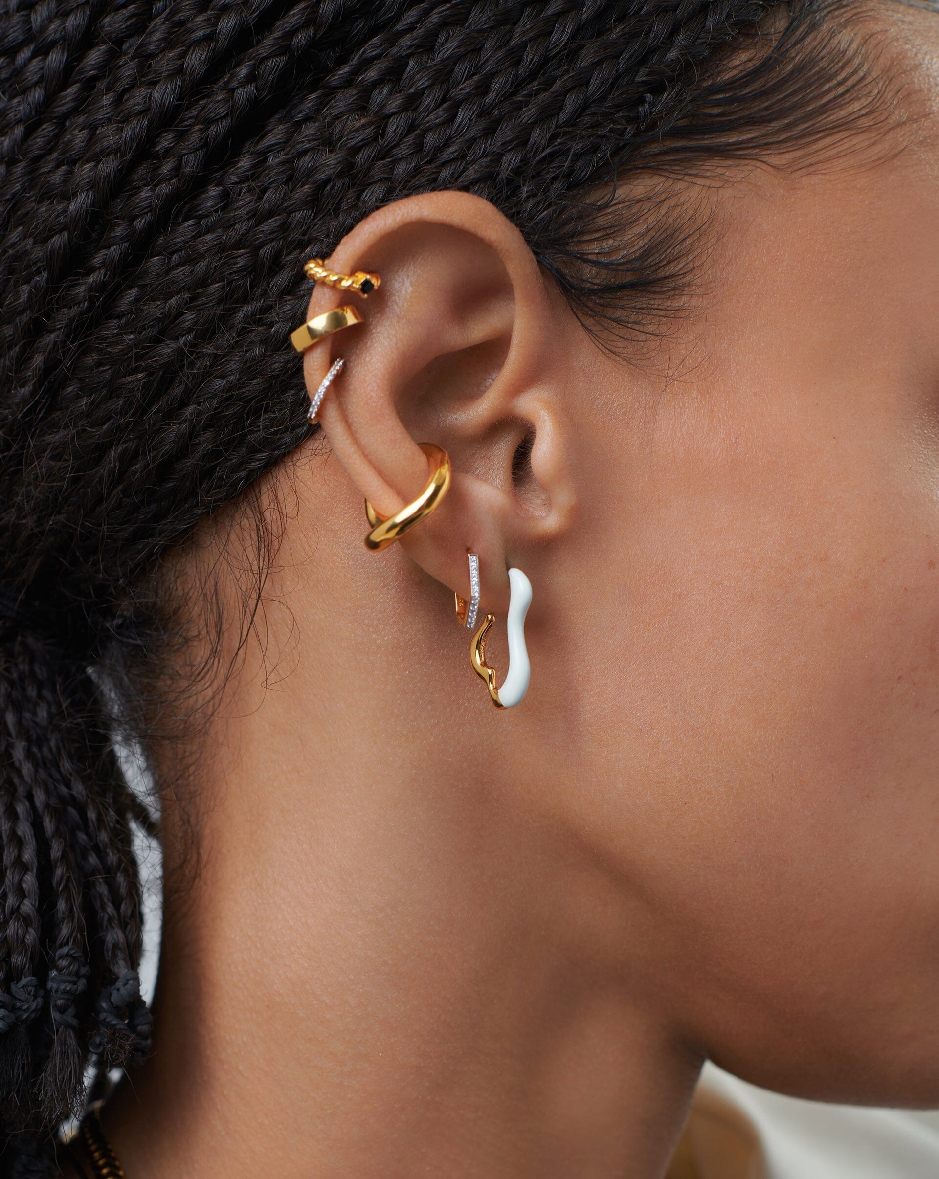 2 tone deals hoop earrings