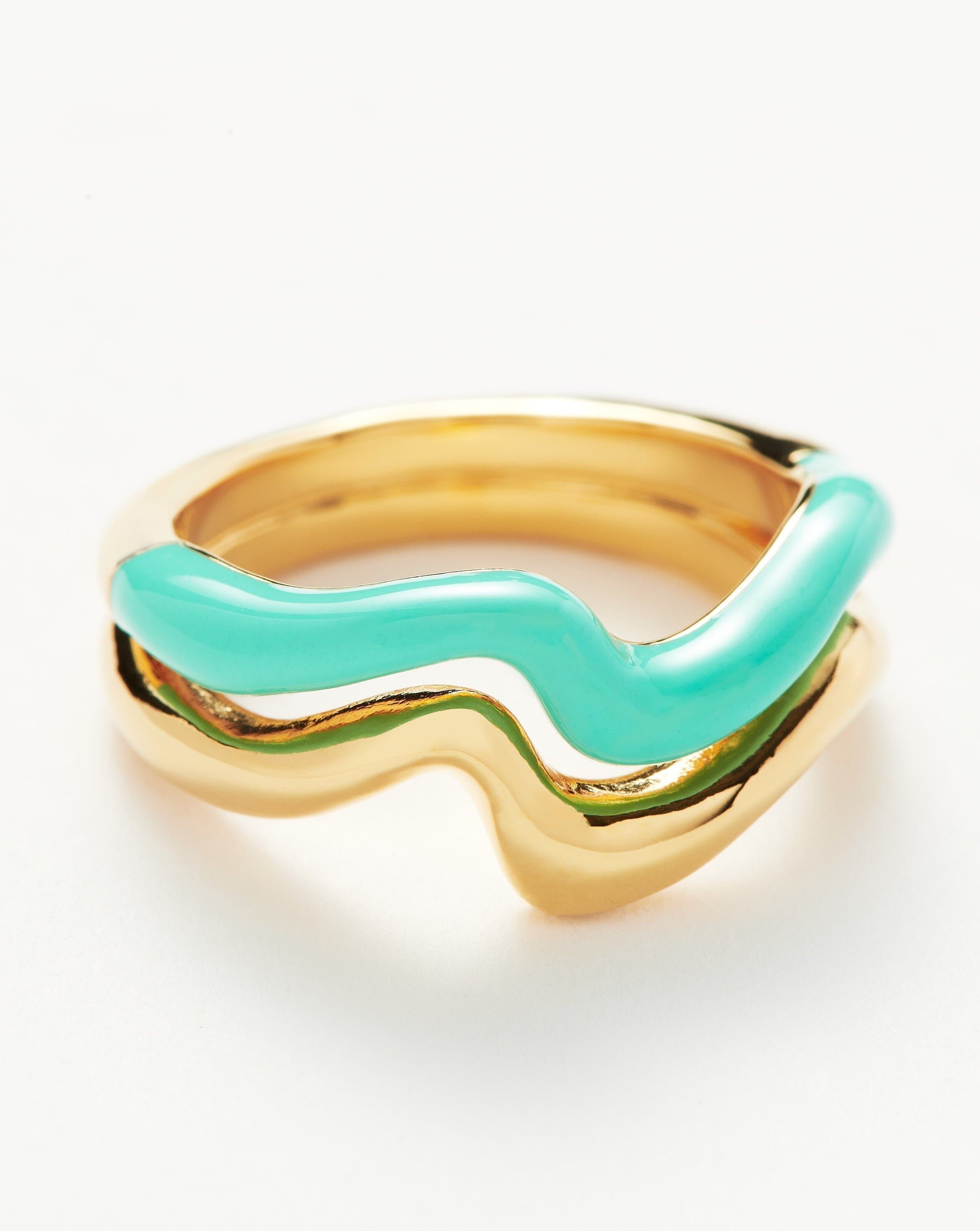 Two tone store stackable rings