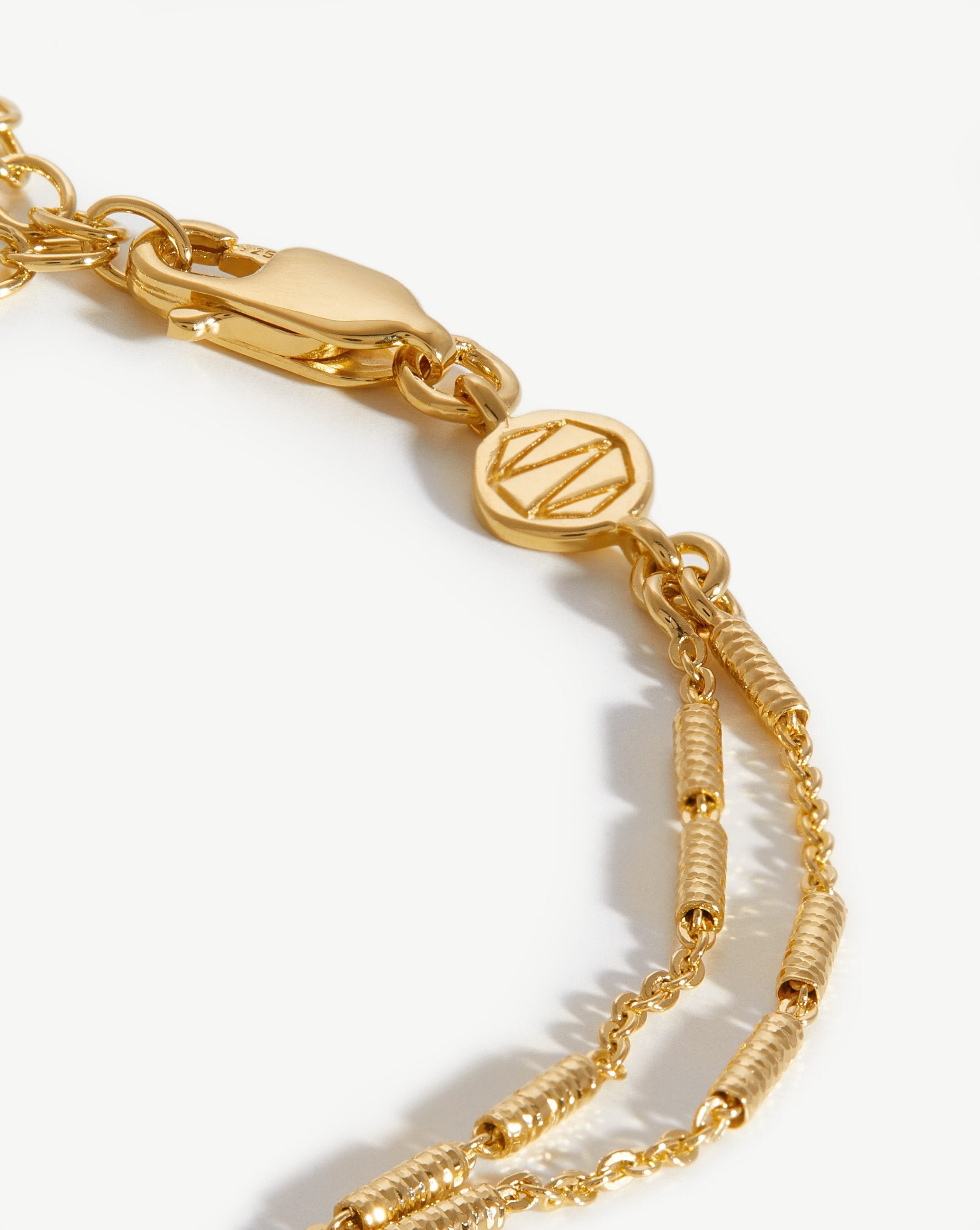 Missoma gold online double chain bracelet